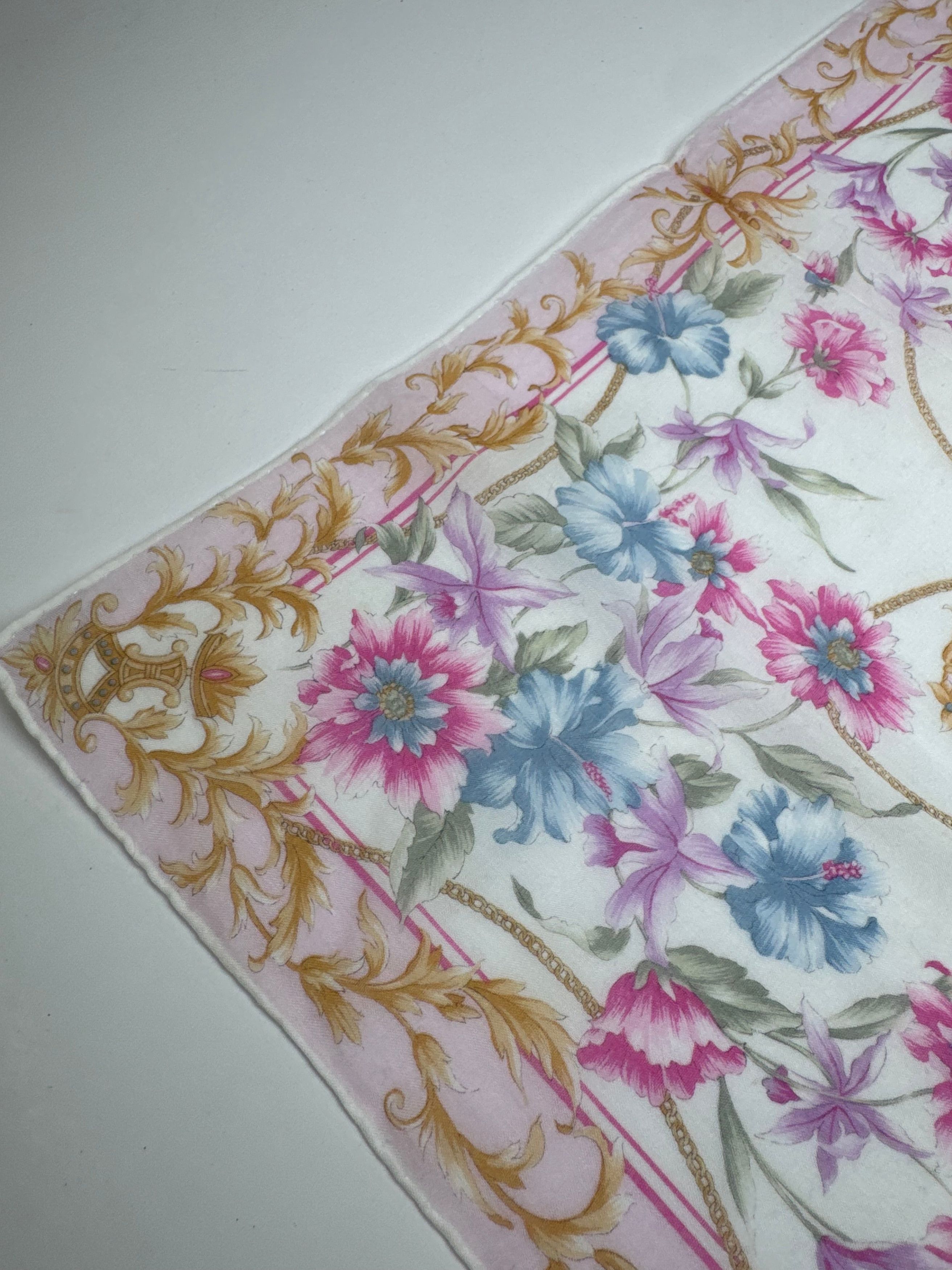 Celine Vintage Scarf Floral Size ONE SIZE - 5 Thumbnail