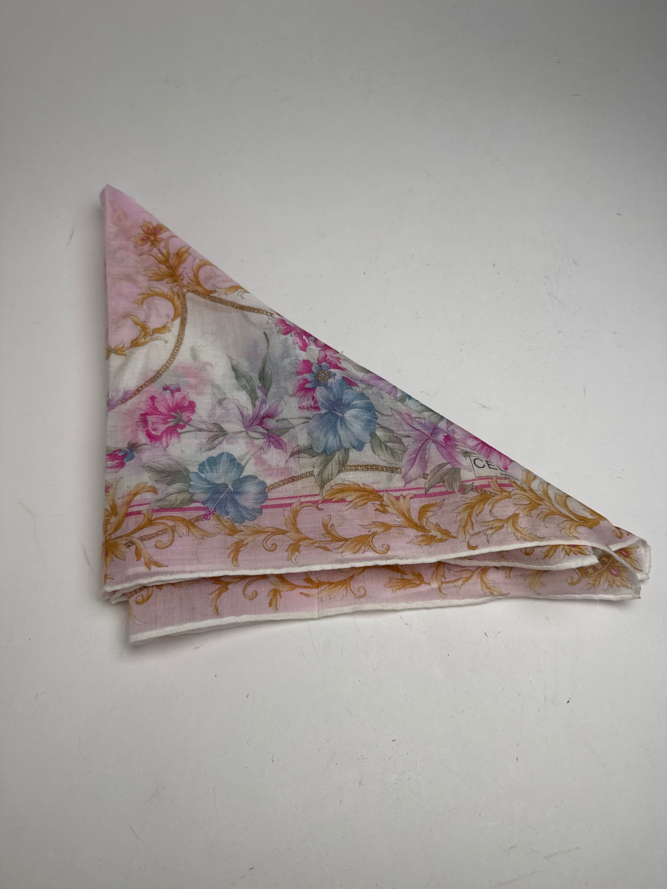 Celine Vintage Scarf Floral Size ONE SIZE - 10 Thumbnail