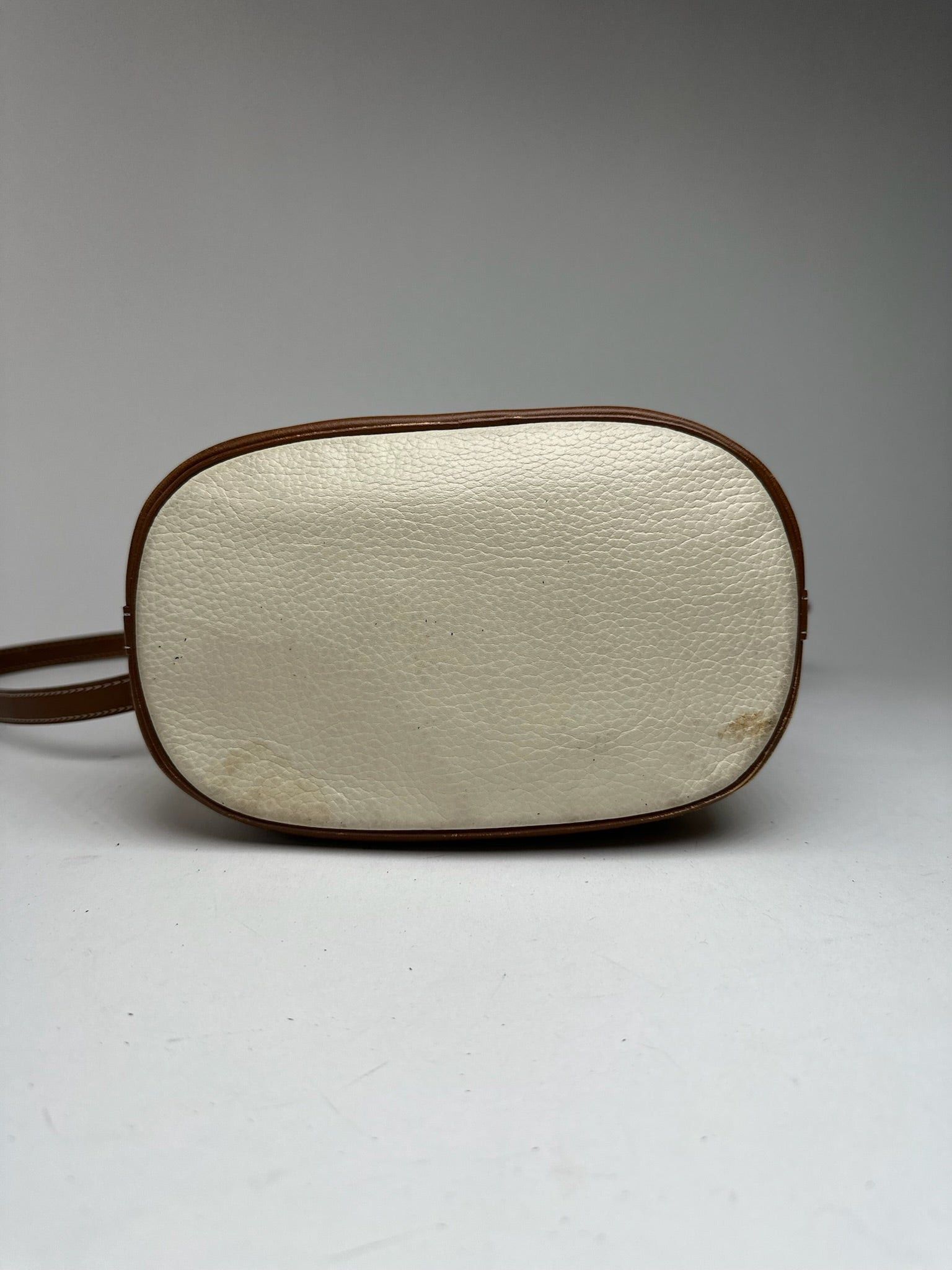 Courreges Vintage leather Bucket bag white brown Size ONE SIZE - 5 Thumbnail