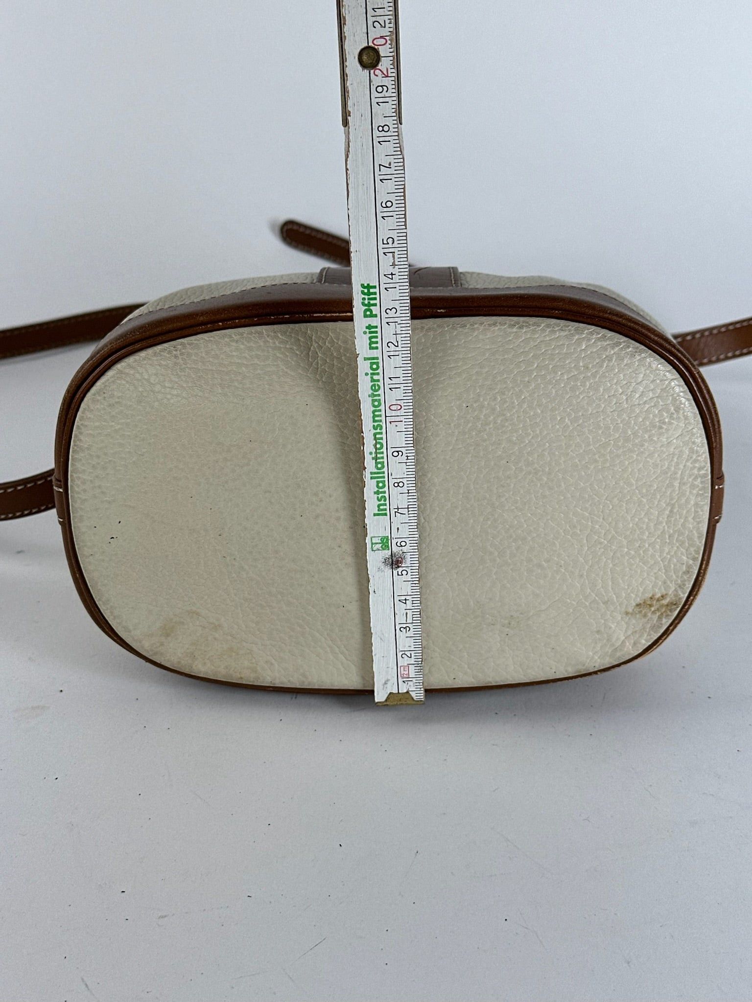 Courreges Vintage leather Bucket bag white brown Size ONE SIZE - 6 Thumbnail