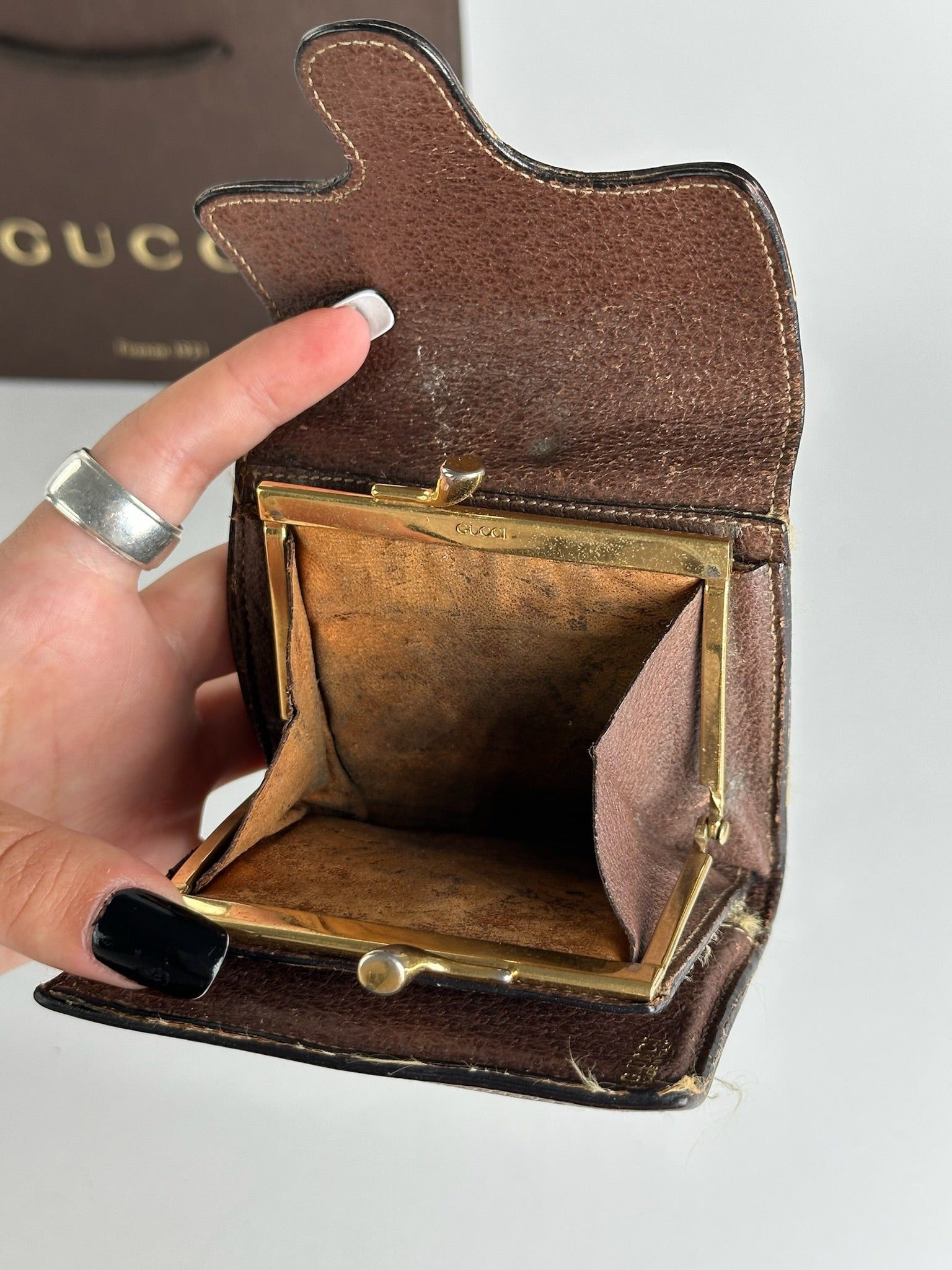 Gucci Vintage Horsebit Leather Wallet Brown Size ONE SIZE - 6 Thumbnail