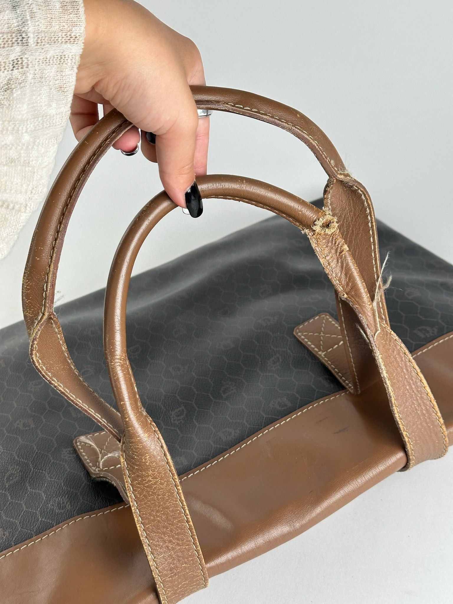 Dior Vintage Monogram Travel Bag Beige Brown Size ONE SIZE - 7 Thumbnail