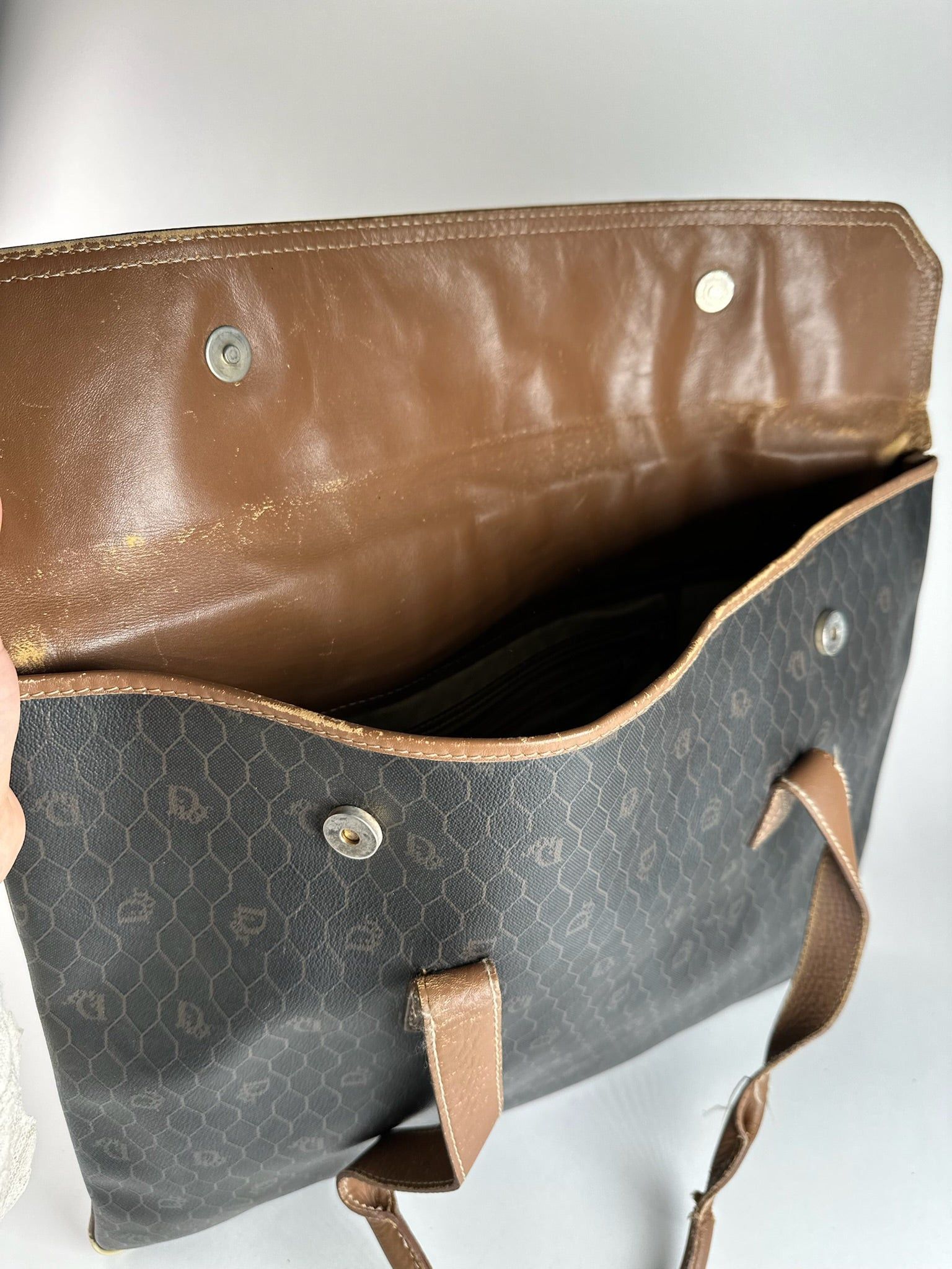 Dior Vintage Monogram Travel Bag Beige Brown Size ONE SIZE - 13 Thumbnail