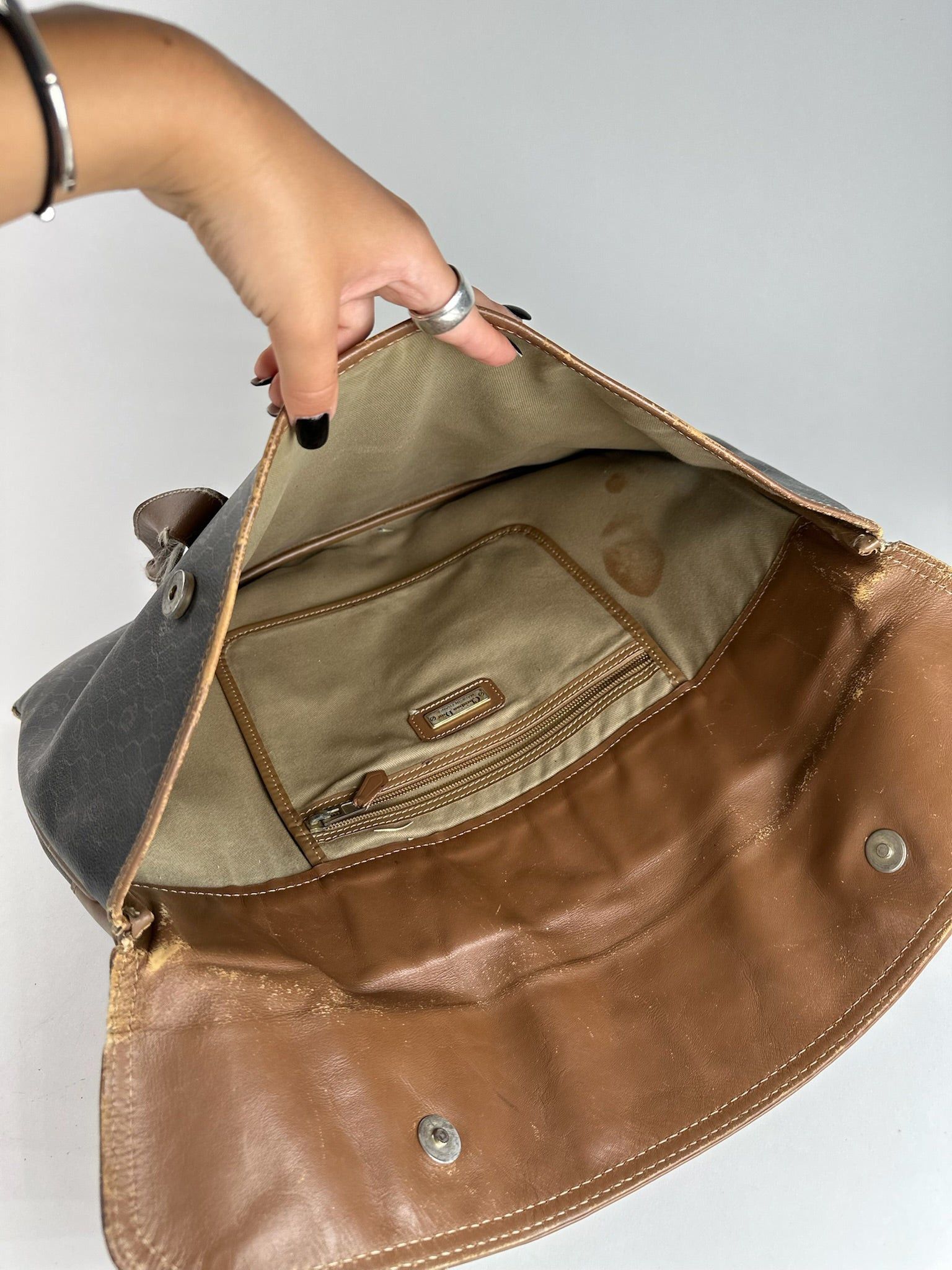 Dior Vintage Monogram Travel Bag Beige Brown Size ONE SIZE - 4 Thumbnail