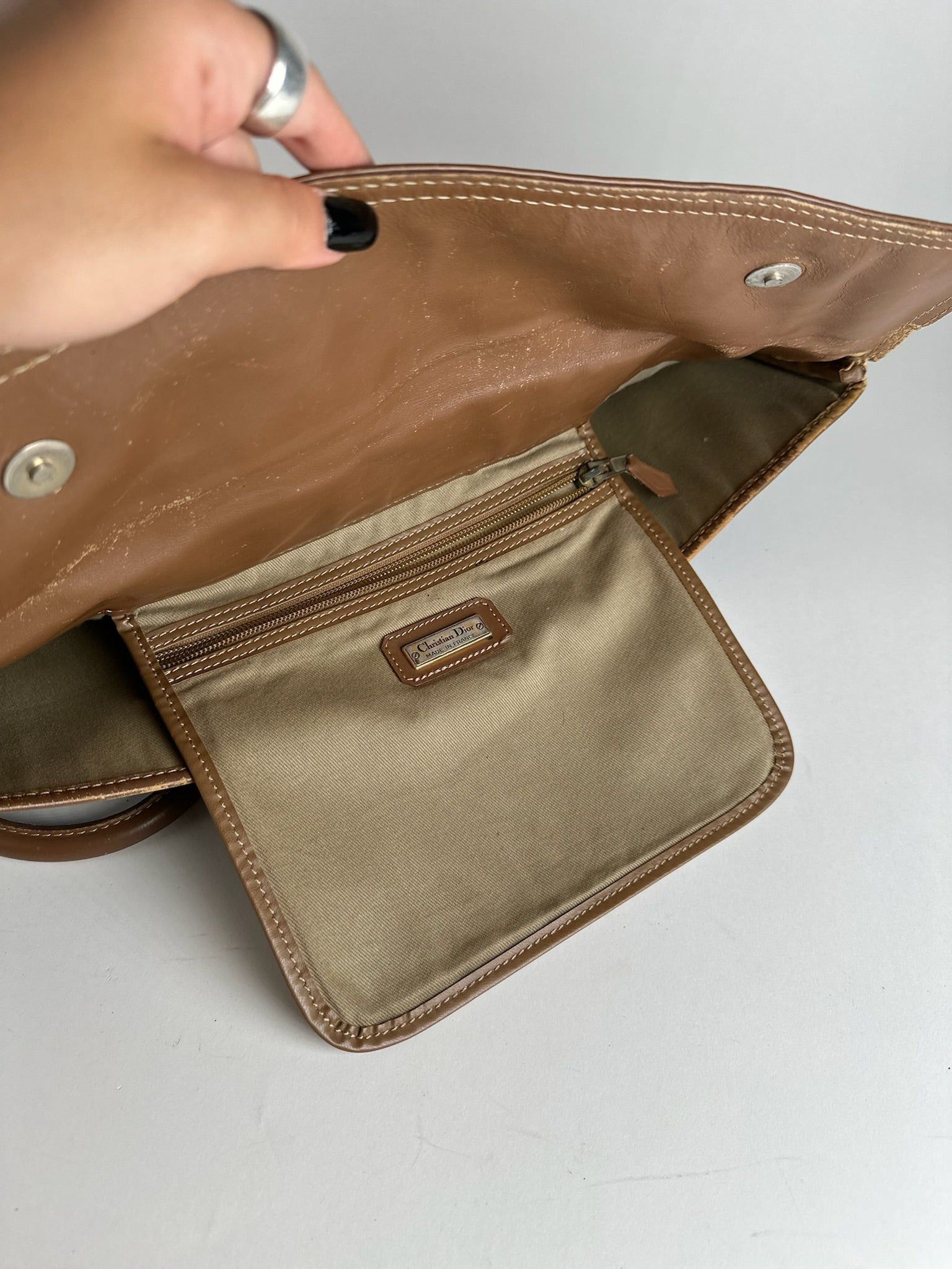 Dior Vintage Monogram Travel Bag Beige Brown Size ONE SIZE - 6 Thumbnail