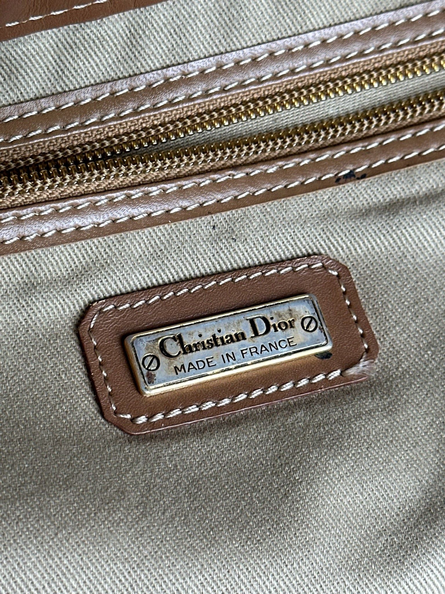 Dior Vintage Monogram Travel Bag Beige Brown Size ONE SIZE - 5 Thumbnail