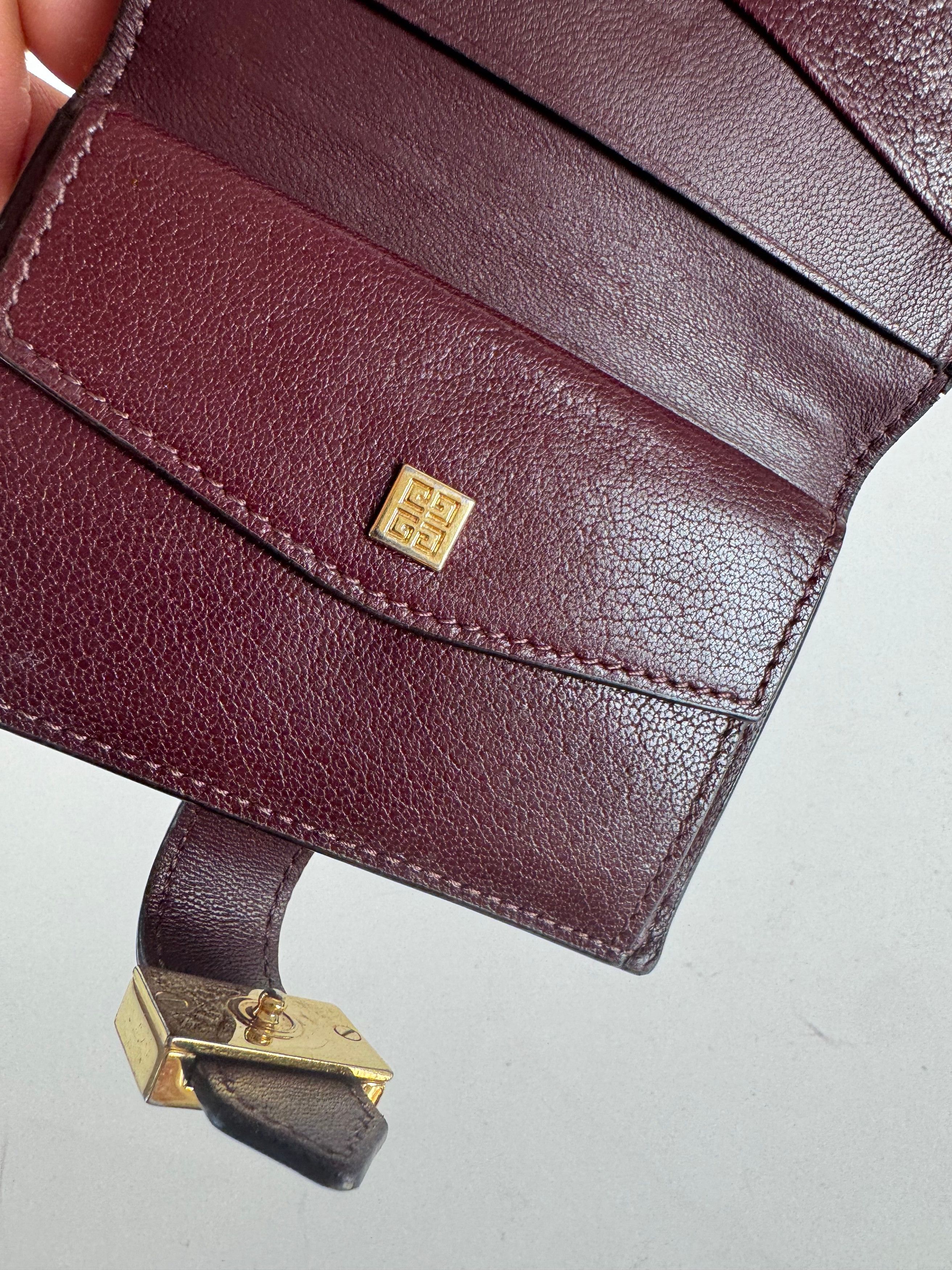 Givenchy Vintage Leather Card holder purple Size ONE SIZE - 6 Thumbnail