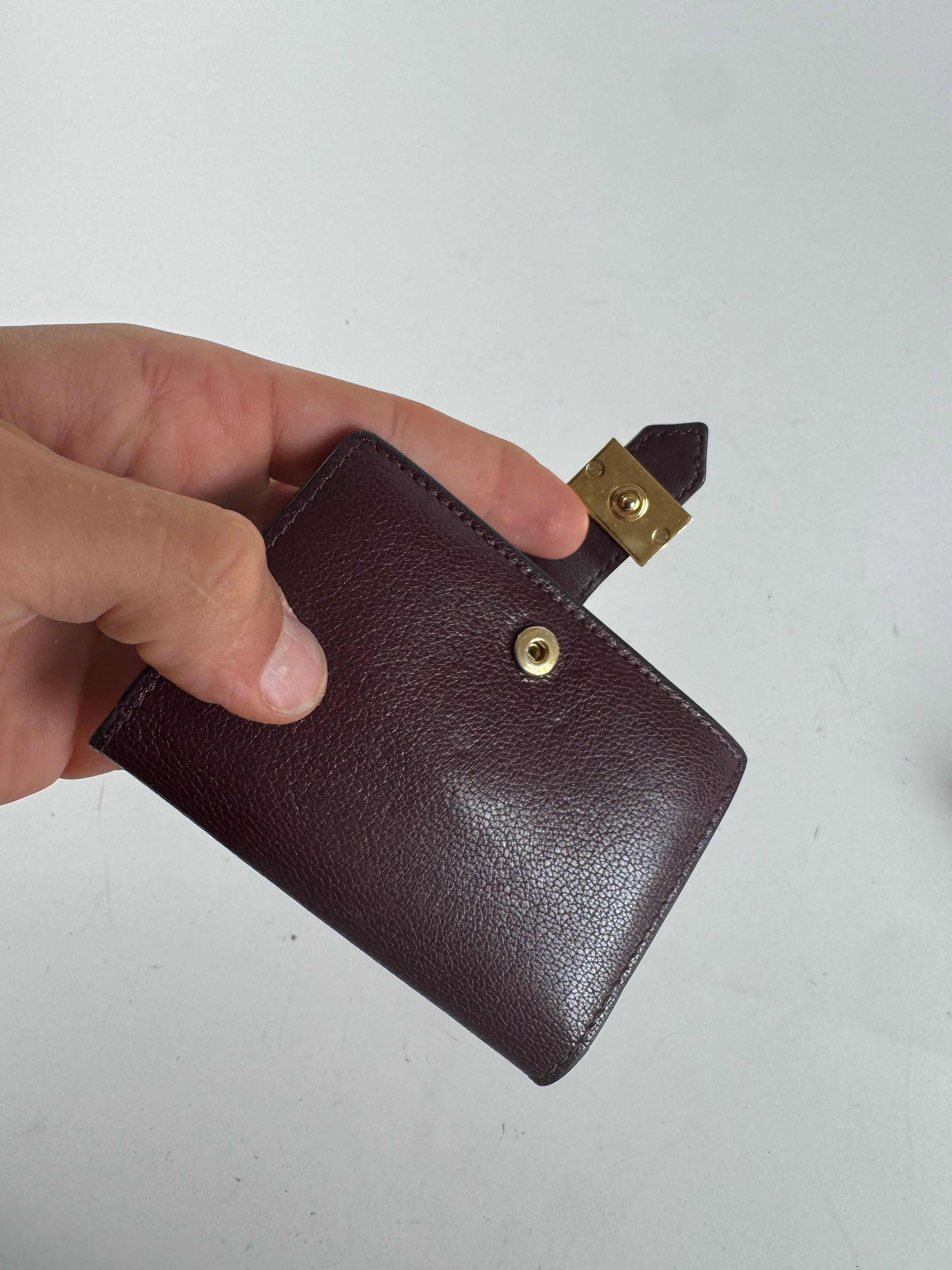 Givenchy Vintage Leather Card holder purple Size ONE SIZE - 3 Thumbnail