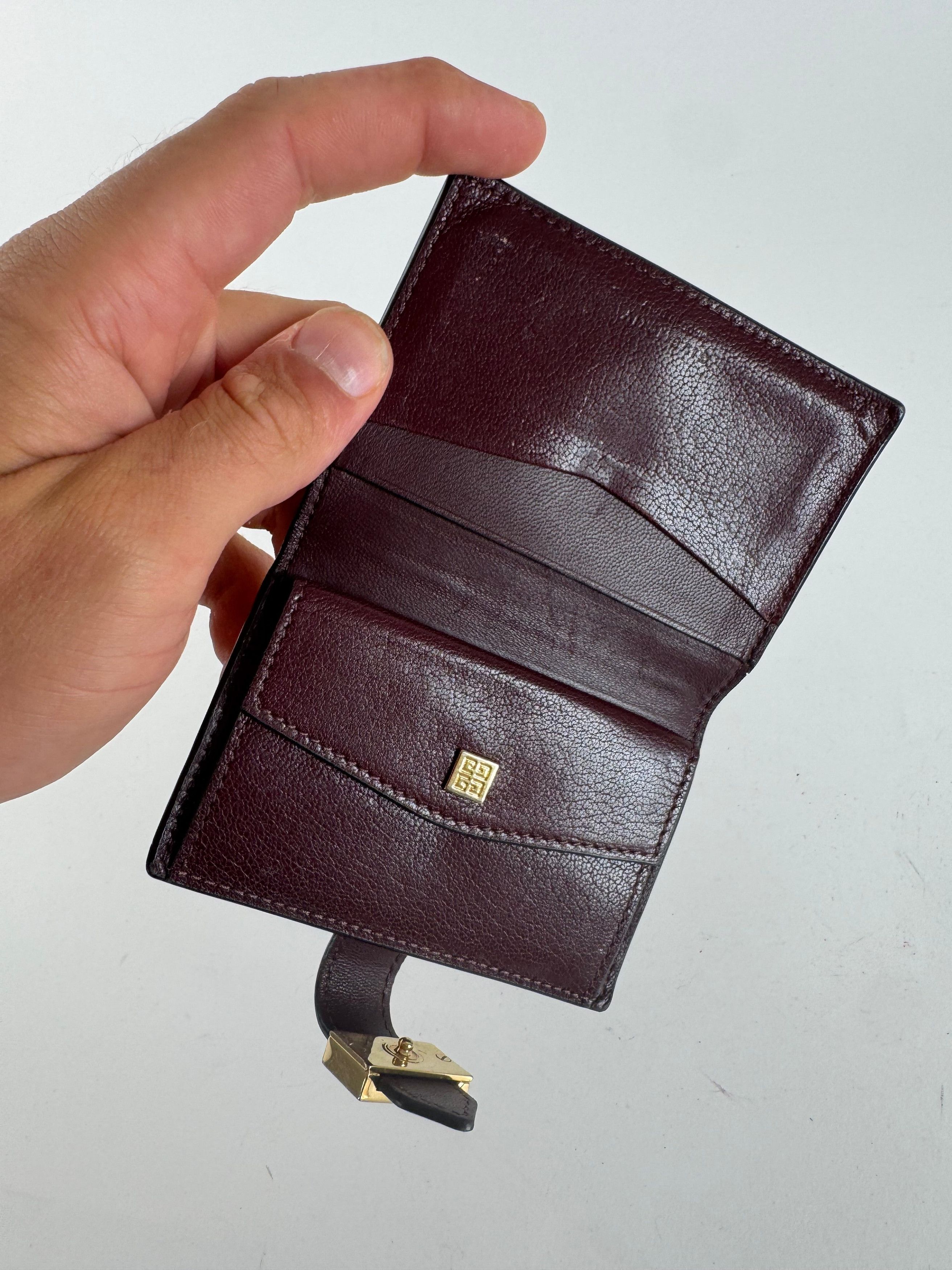Givenchy Vintage Leather Card holder purple Size ONE SIZE - 4 Thumbnail