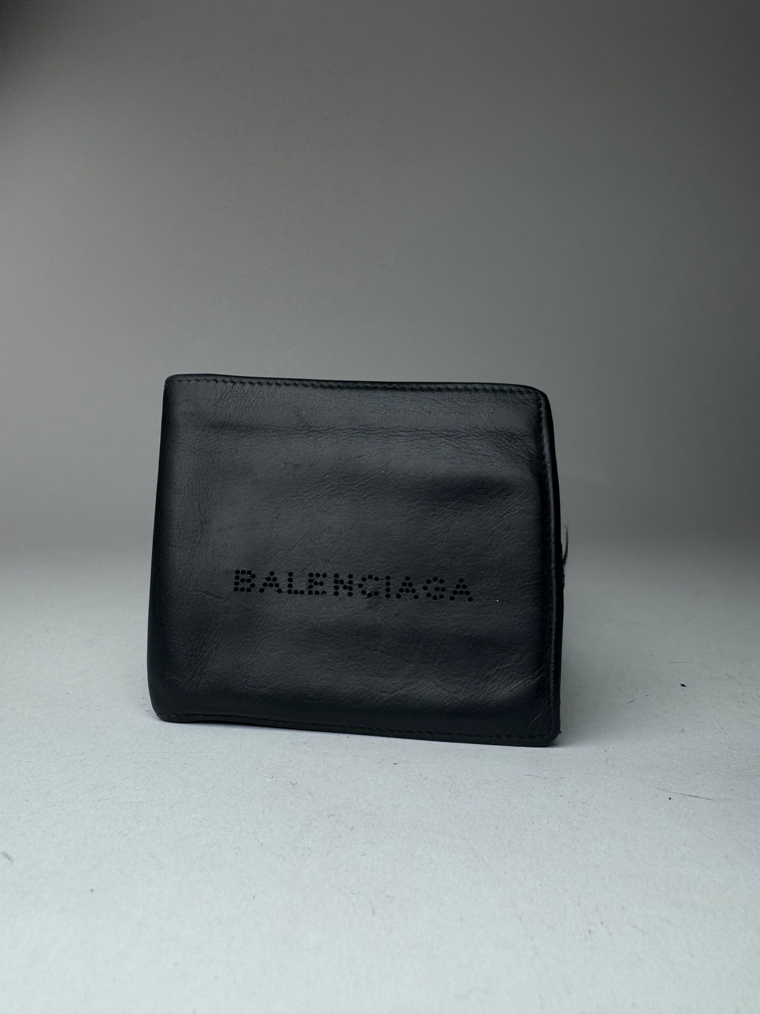 Balenciaga Vintage Flapable leather wallet black Size ONE SIZE - 12 Thumbnail