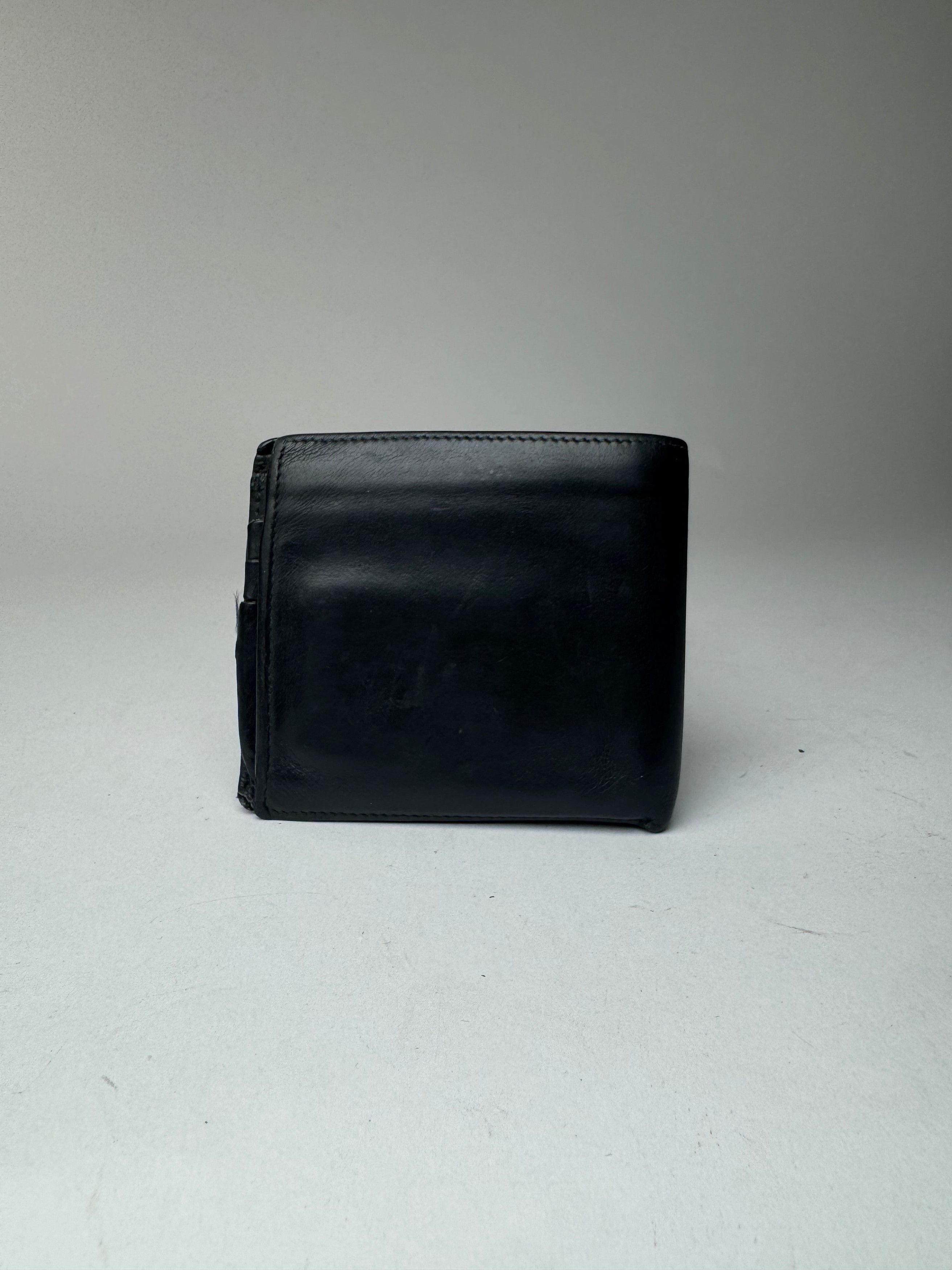 Balenciaga Vintage Flapable leather wallet black Size ONE SIZE - 2 Thumbnail