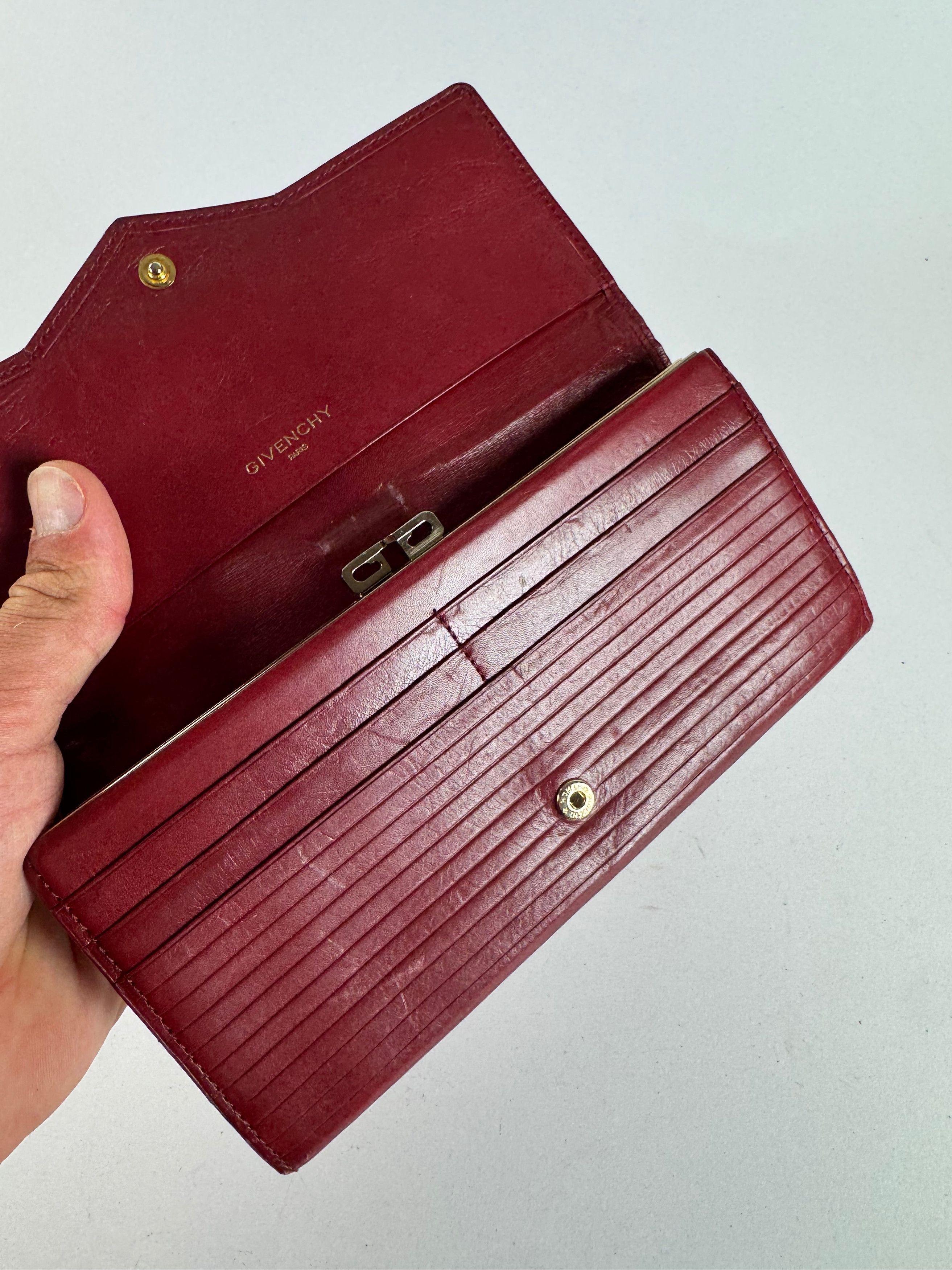 Givenchy Vintage Leather wallet red Size ONE SIZE - 9 Thumbnail