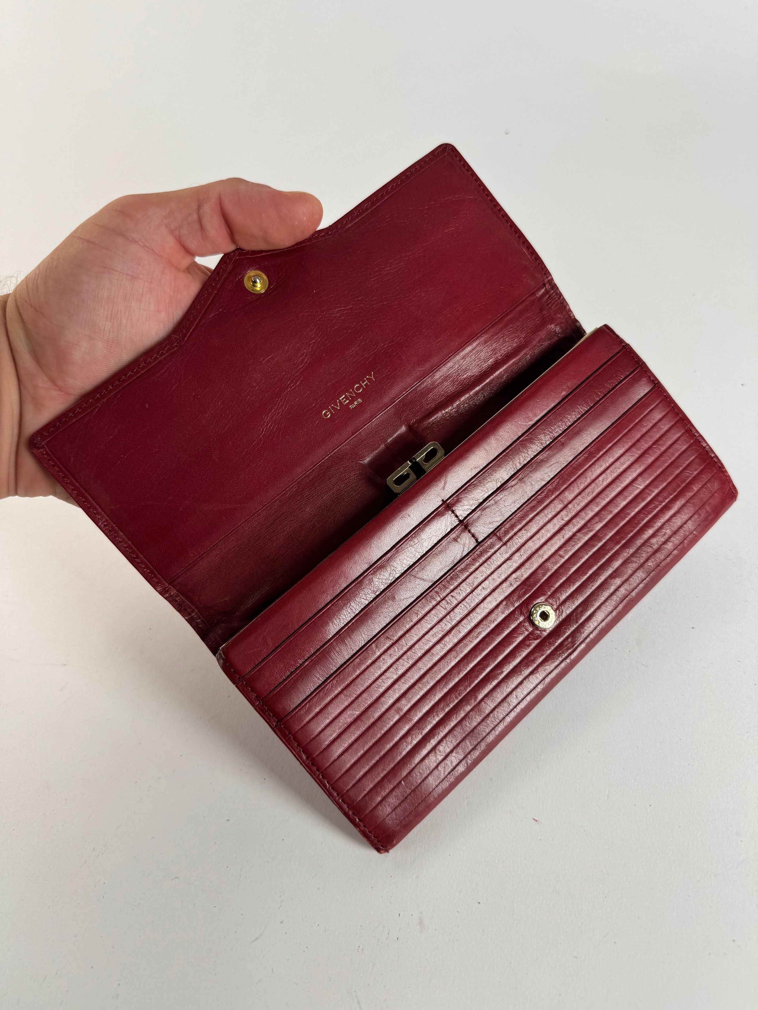 Givenchy Vintage Leather wallet red Size ONE SIZE - 6 Thumbnail