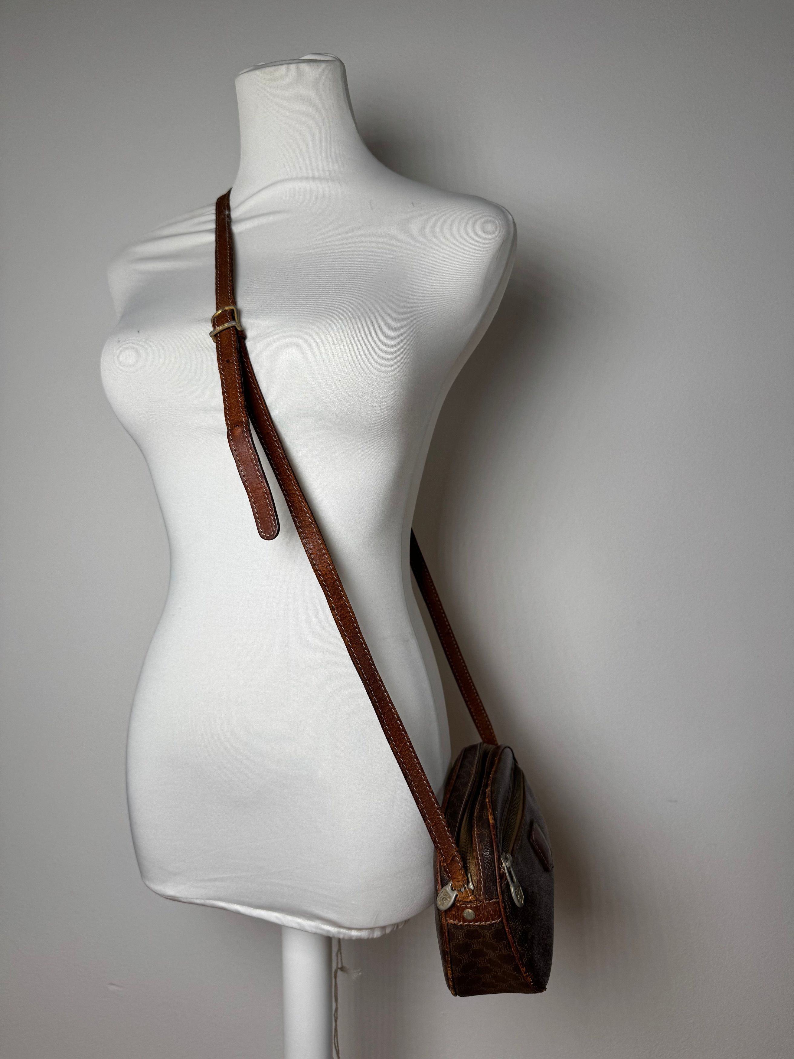 Celine Vintage Triomphe Monogram leather bag brown Size ONE SIZE - 15 Thumbnail