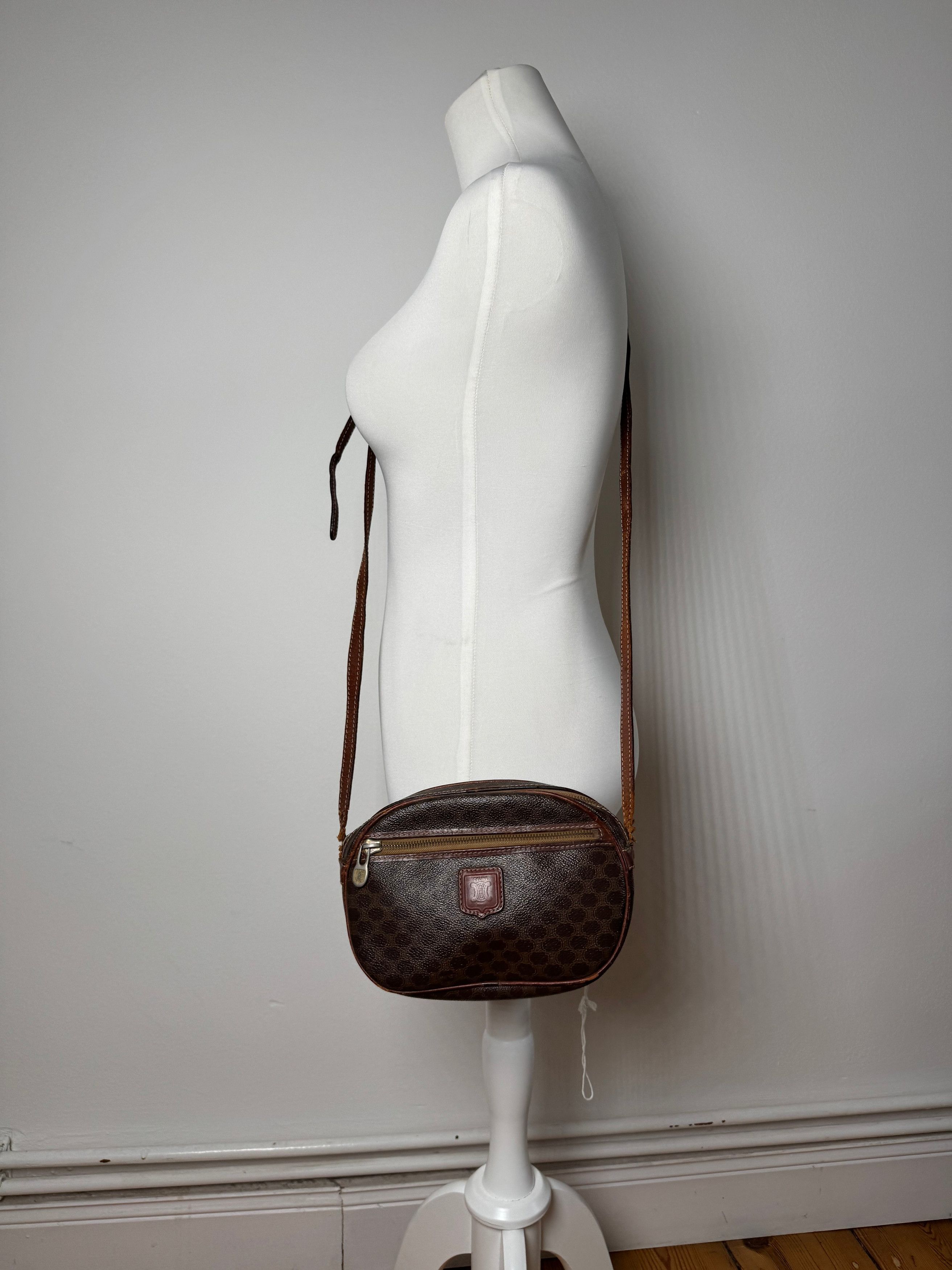 Celine Vintage Triomphe Monogram leather bag brown Size ONE SIZE - 14 Thumbnail
