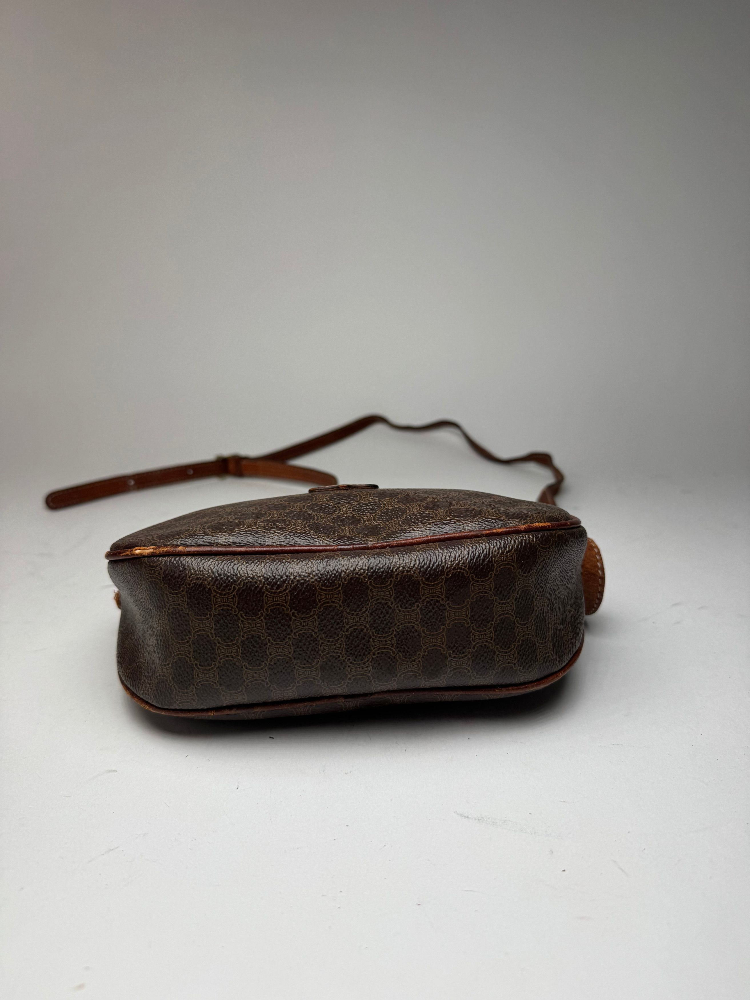 Celine Vintage Triomphe Monogram leather bag brown Size ONE SIZE - 9 Thumbnail
