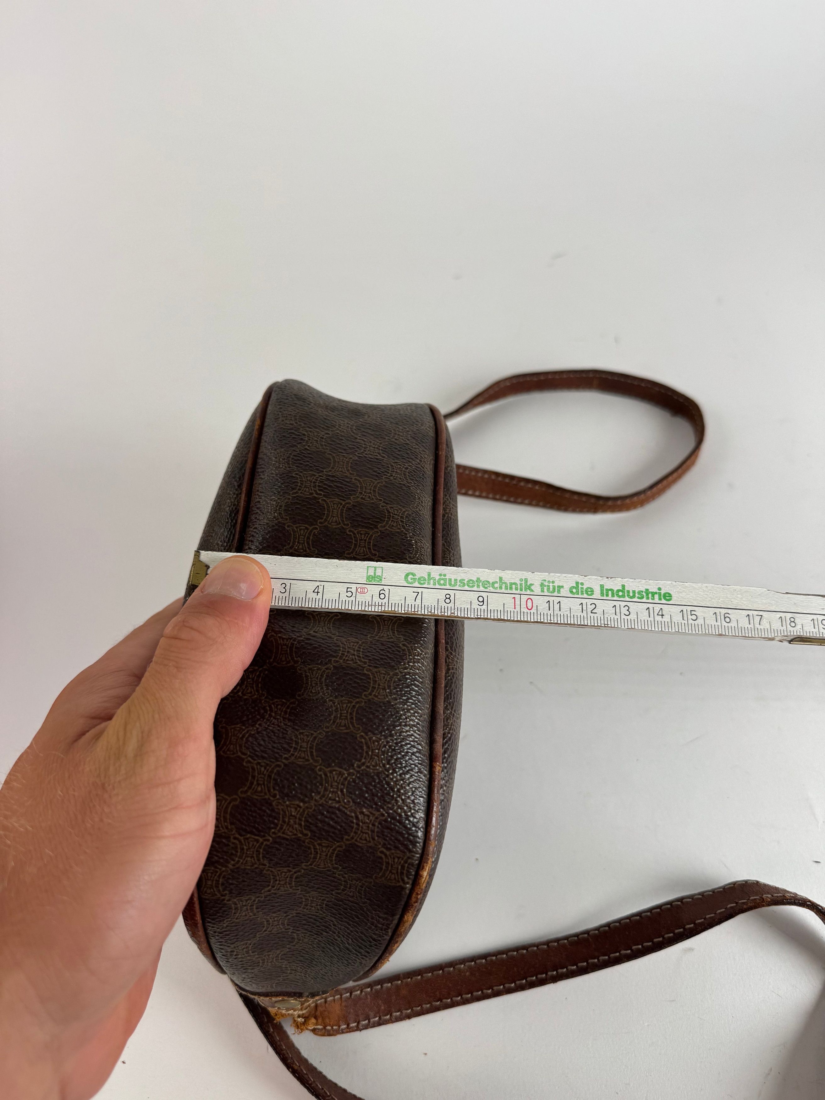 Celine Vintage Triomphe Monogram leather bag brown Size ONE SIZE - 13 Thumbnail