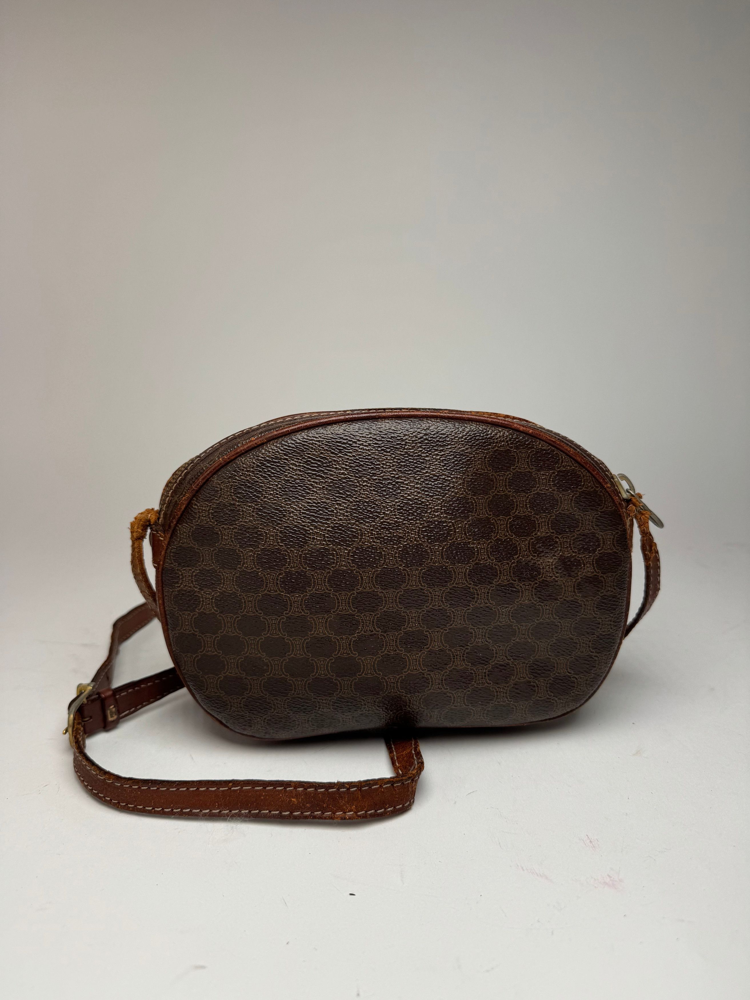 Celine Vintage Triomphe Monogram leather bag brown Size ONE SIZE - 6 Thumbnail