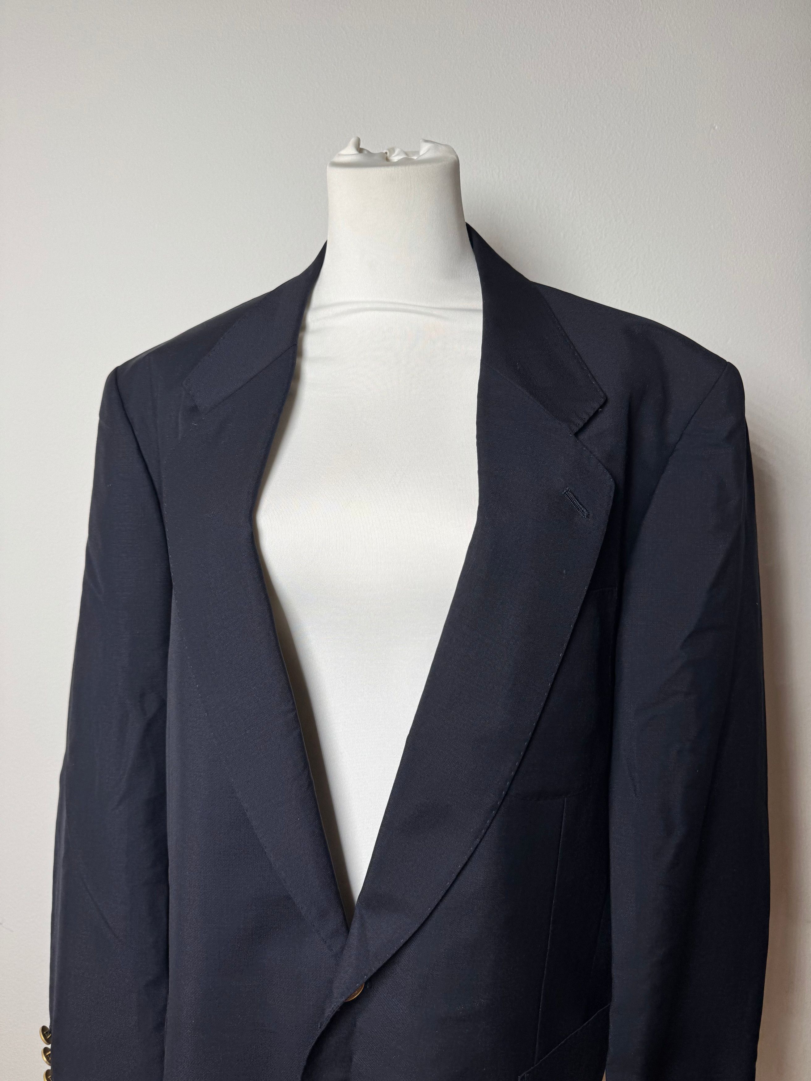 Dior Vintage Wool Blazer Navy 52/L Size L / US 10 / IT 46 - 4 Thumbnail