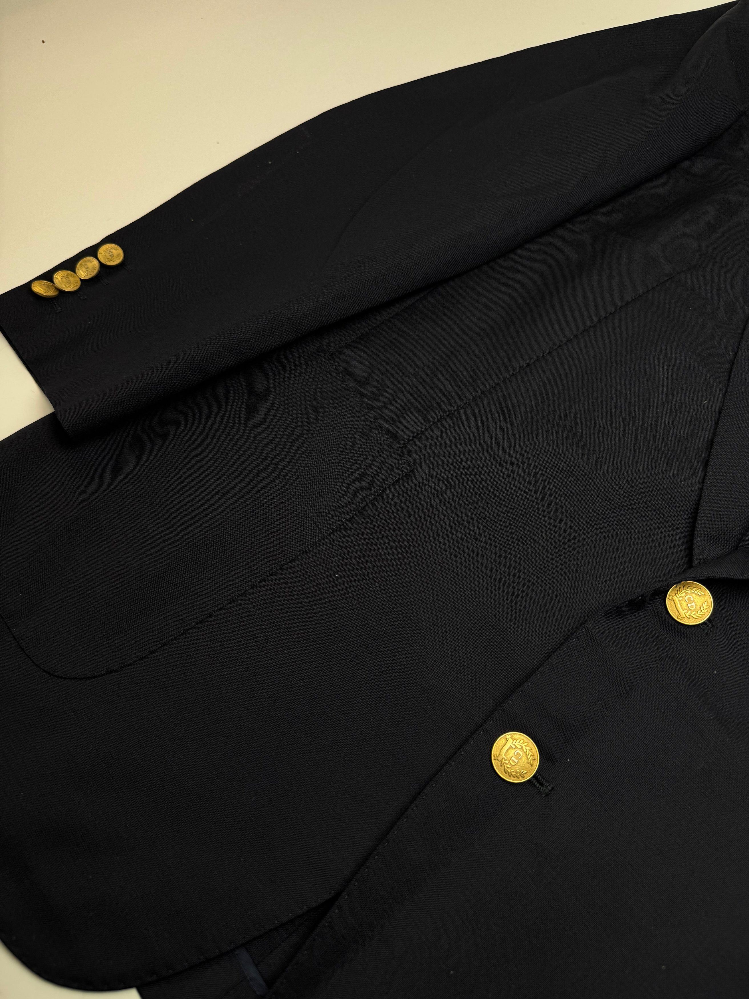 Dior Vintage Wool Blazer Navy 52/L Size L / US 10 / IT 46 - 8 Thumbnail