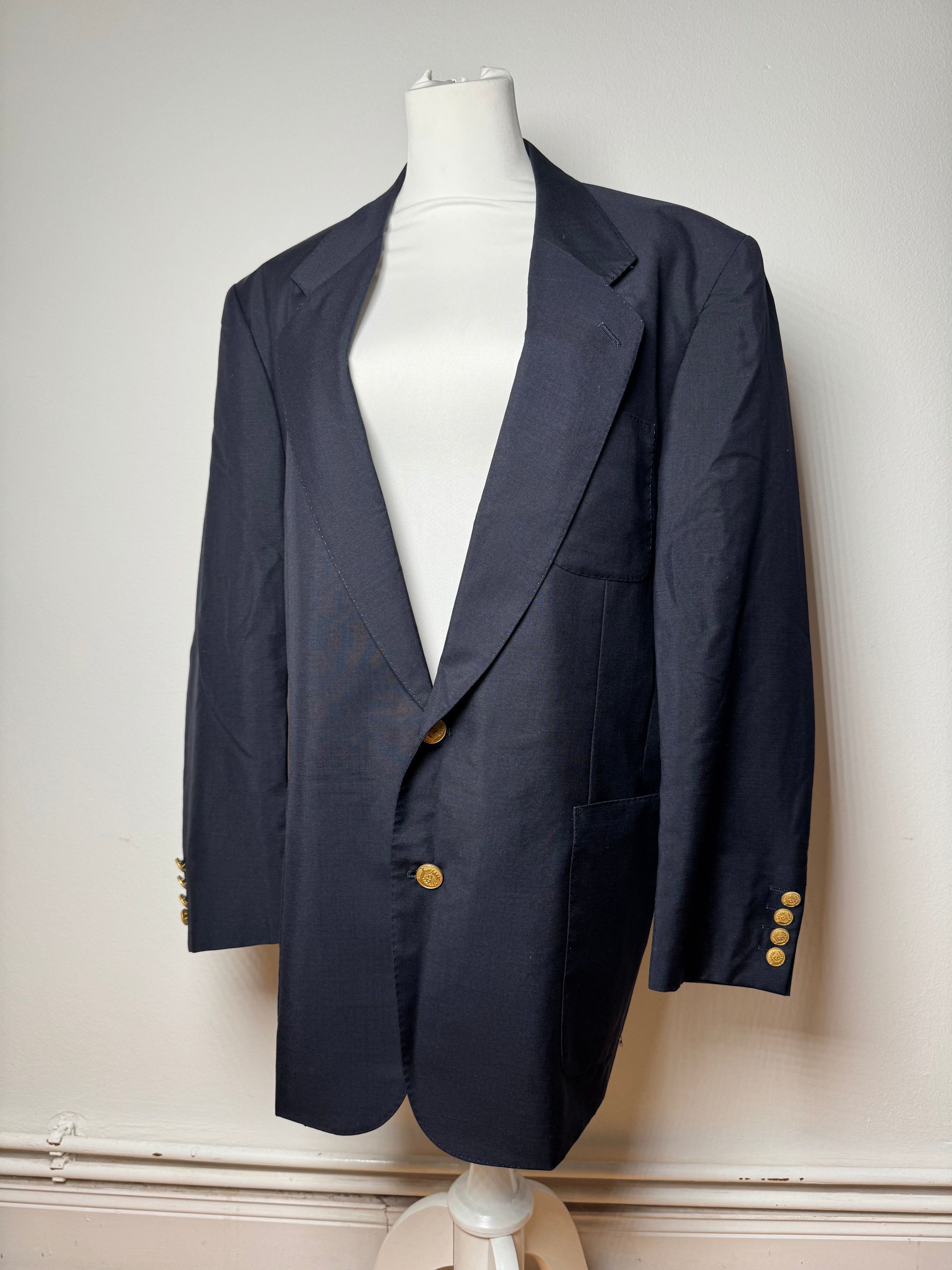 Dior Vintage Wool Blazer Navy 52/L Size L / US 10 / IT 46 - 7 Thumbnail