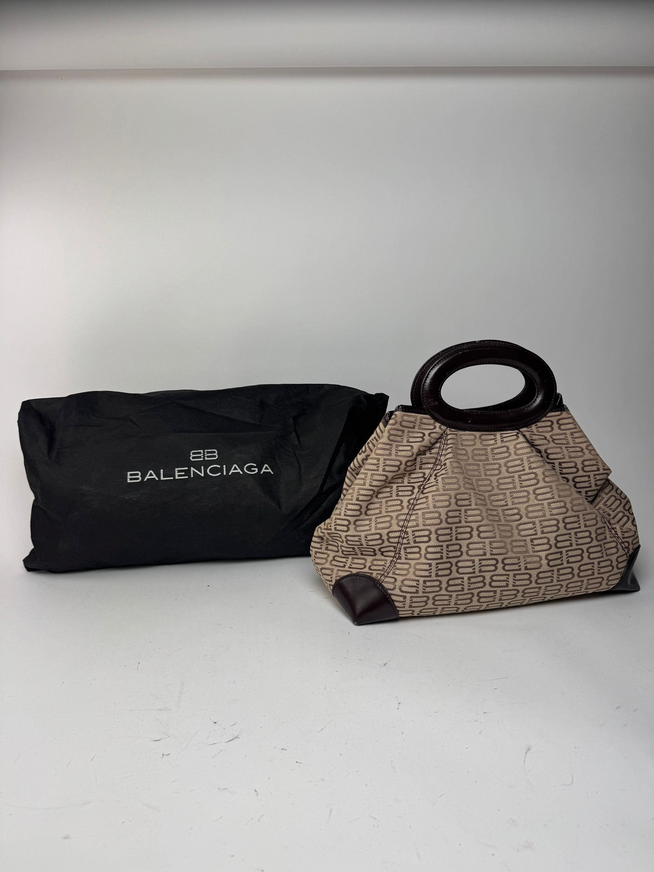 Balenciaga Vintage Monogramm Bag beige Brown Size ONE SIZE - 6 Thumbnail