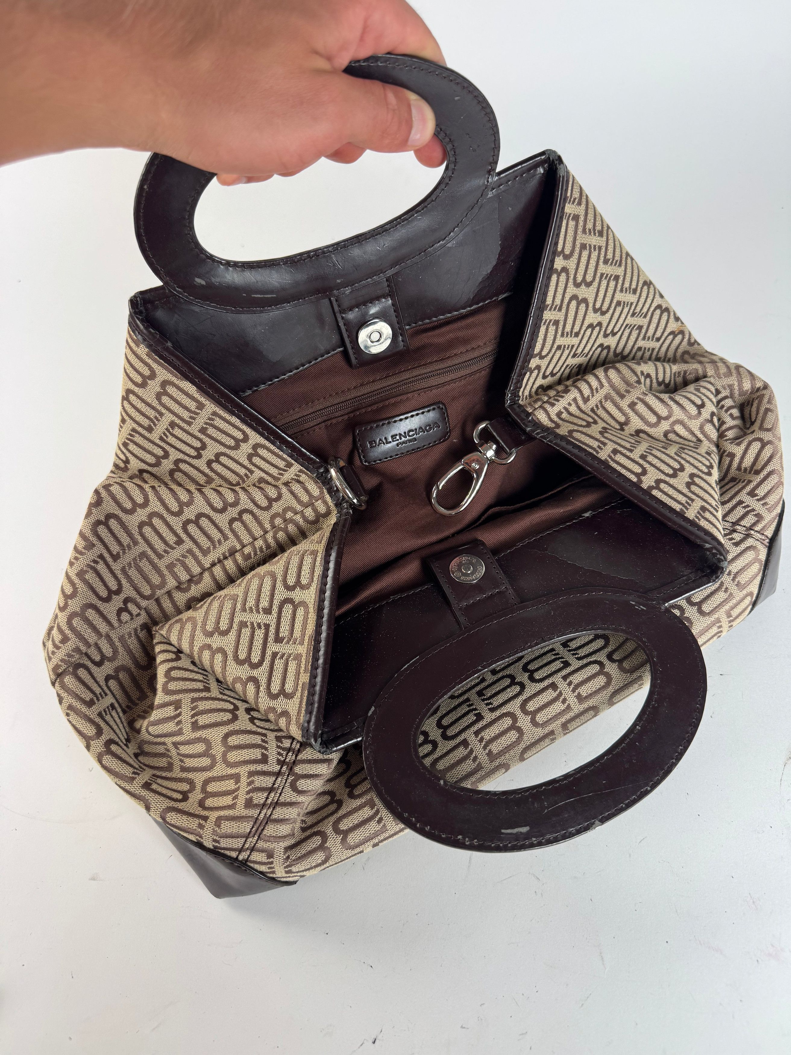 Balenciaga Vintage Monogramm Bag beige Brown Size ONE SIZE - 8 Thumbnail