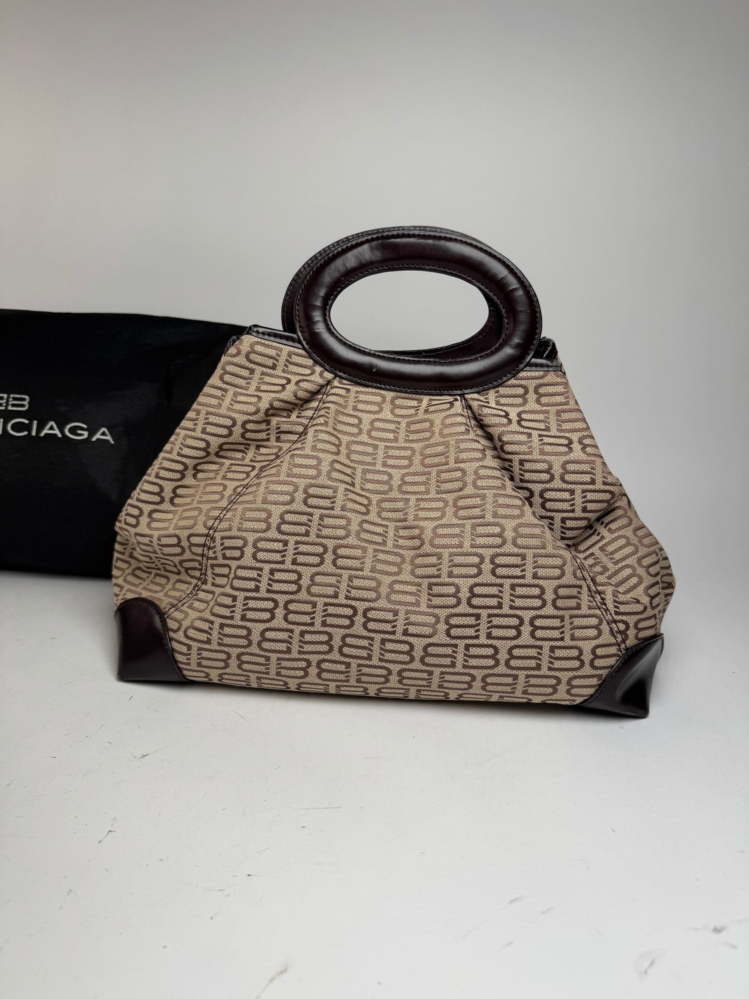 Balenciaga Vintage Monogramm Bag beige Brown Size ONE SIZE - 4 Thumbnail