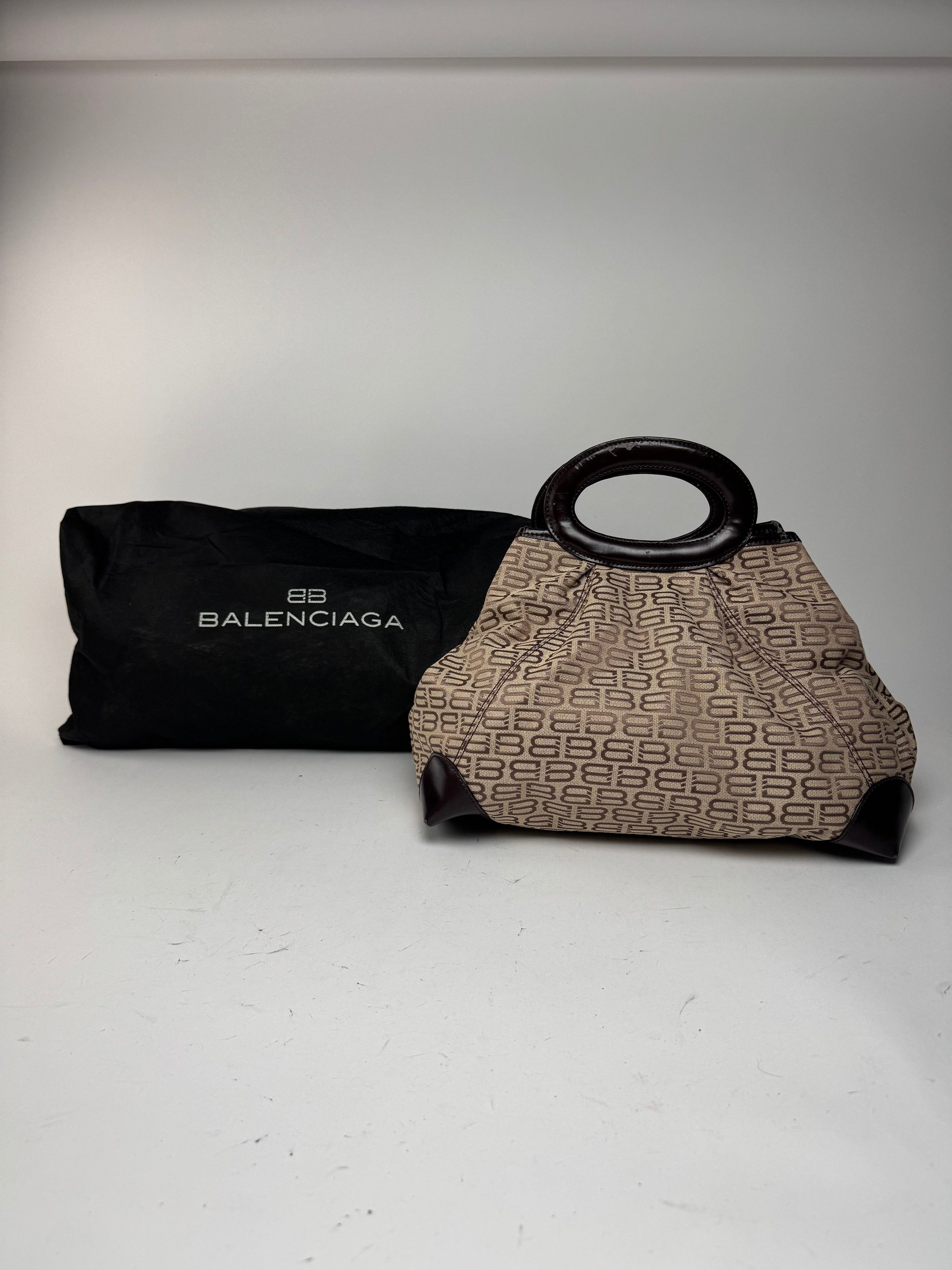 Balenciaga Vintage Monogramm Bag beige Brown Size ONE SIZE - 9 Thumbnail