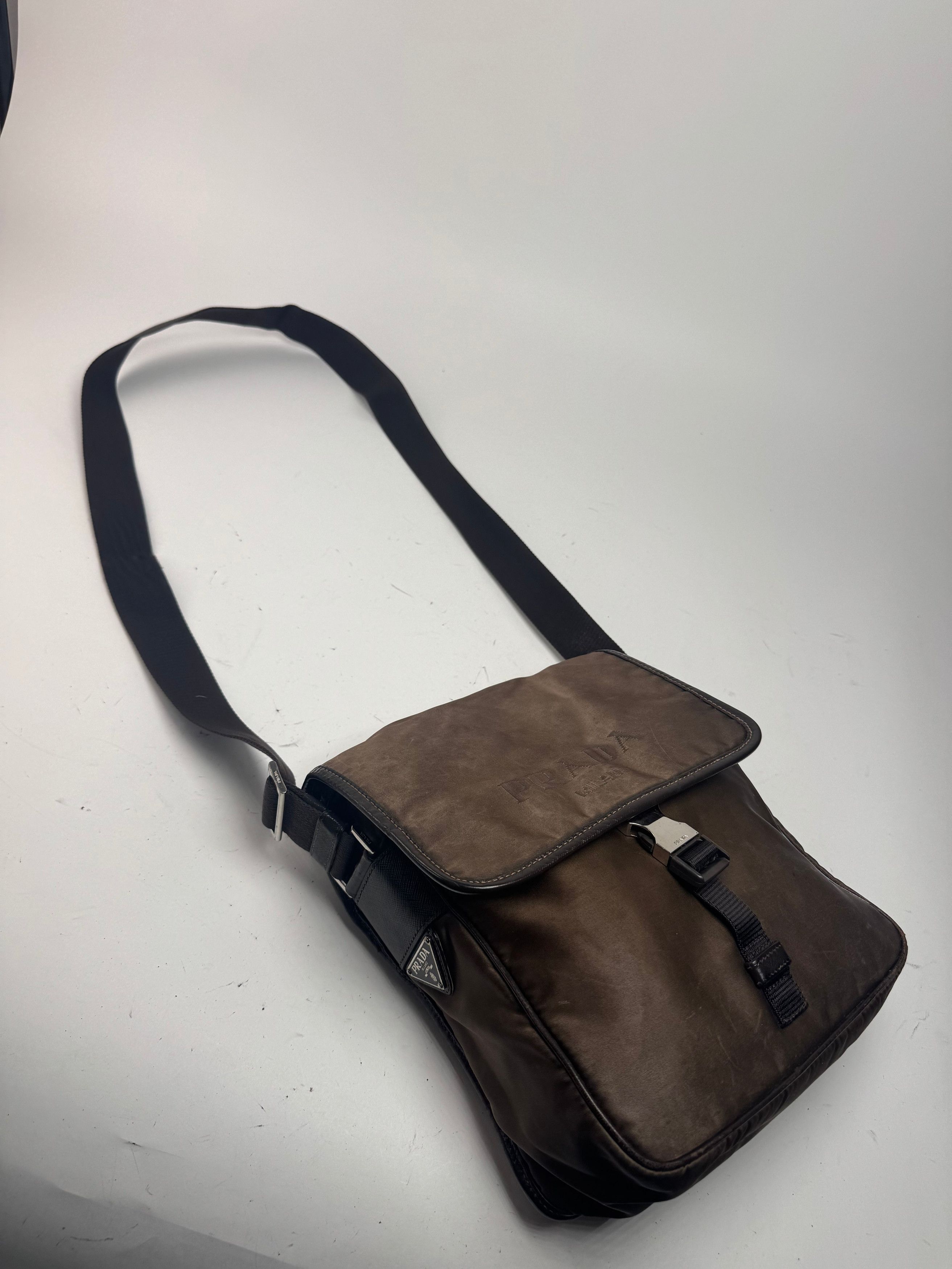 Prada Vintage Polyester Bag Khaki Brown Size ONE SIZE - 7 Thumbnail