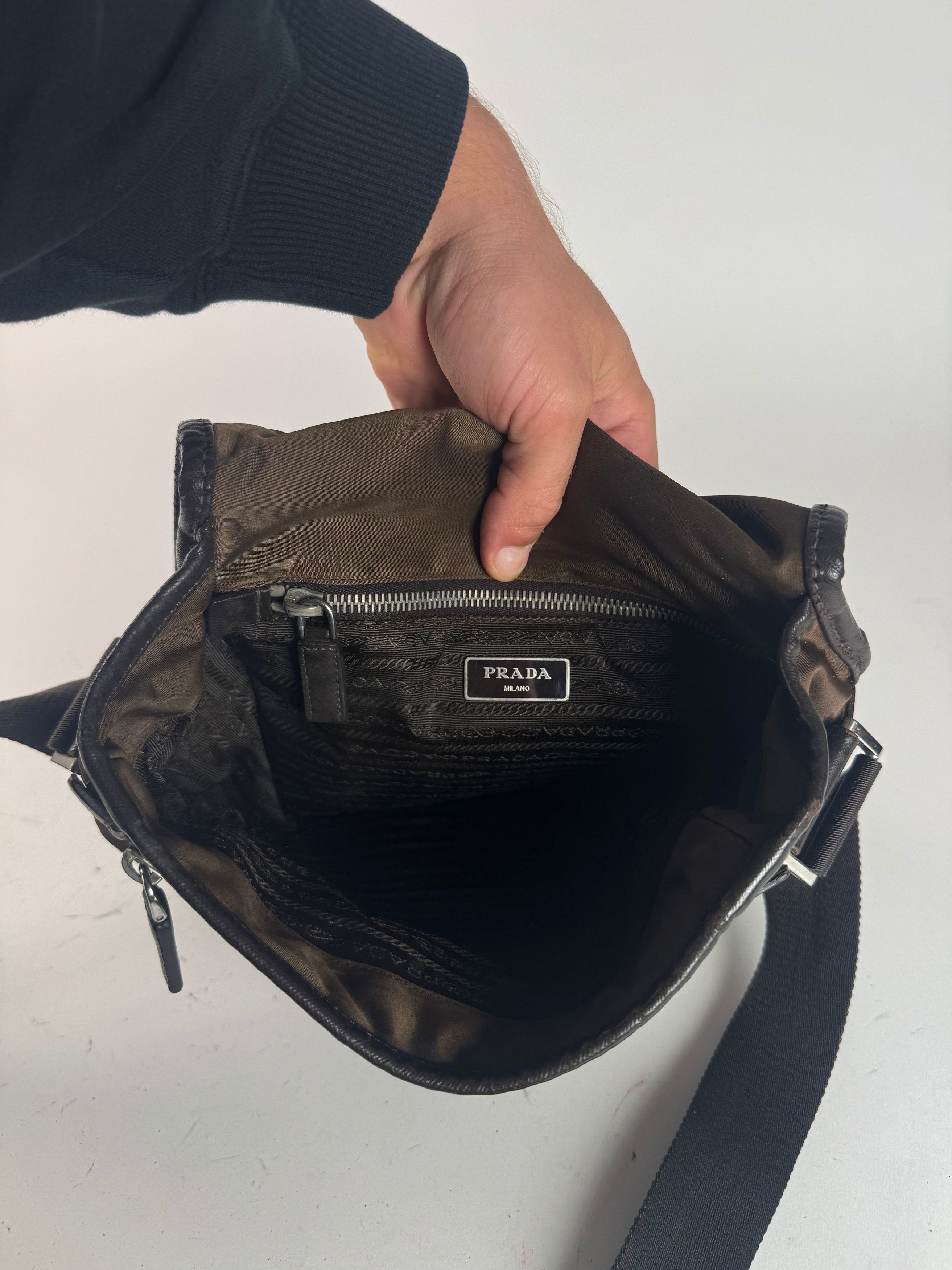 Prada Vintage Polyester Bag Khaki Brown Size ONE SIZE - 4 Thumbnail