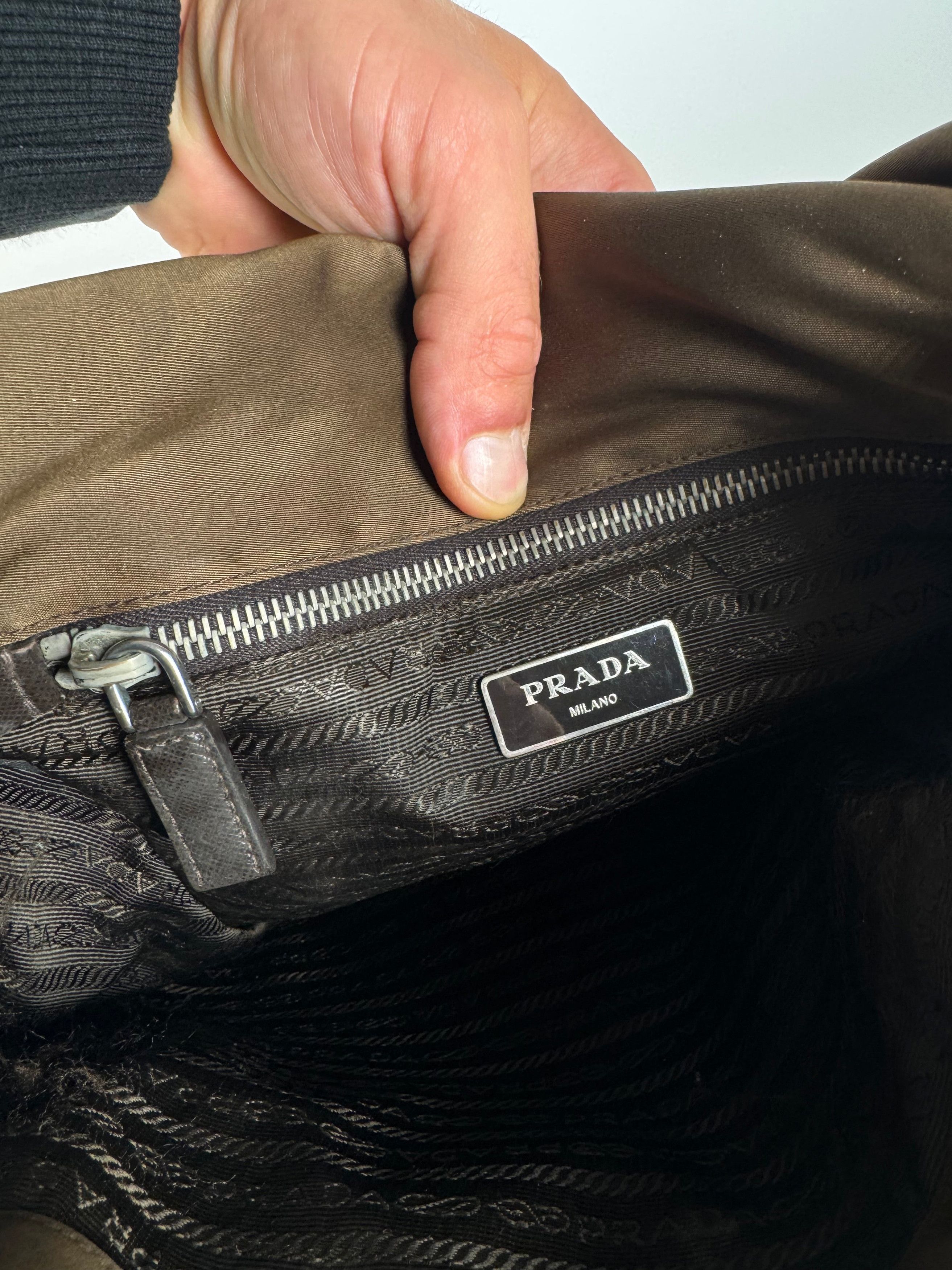 Prada Vintage Polyester Bag Khaki Brown Size ONE SIZE - 5 Thumbnail