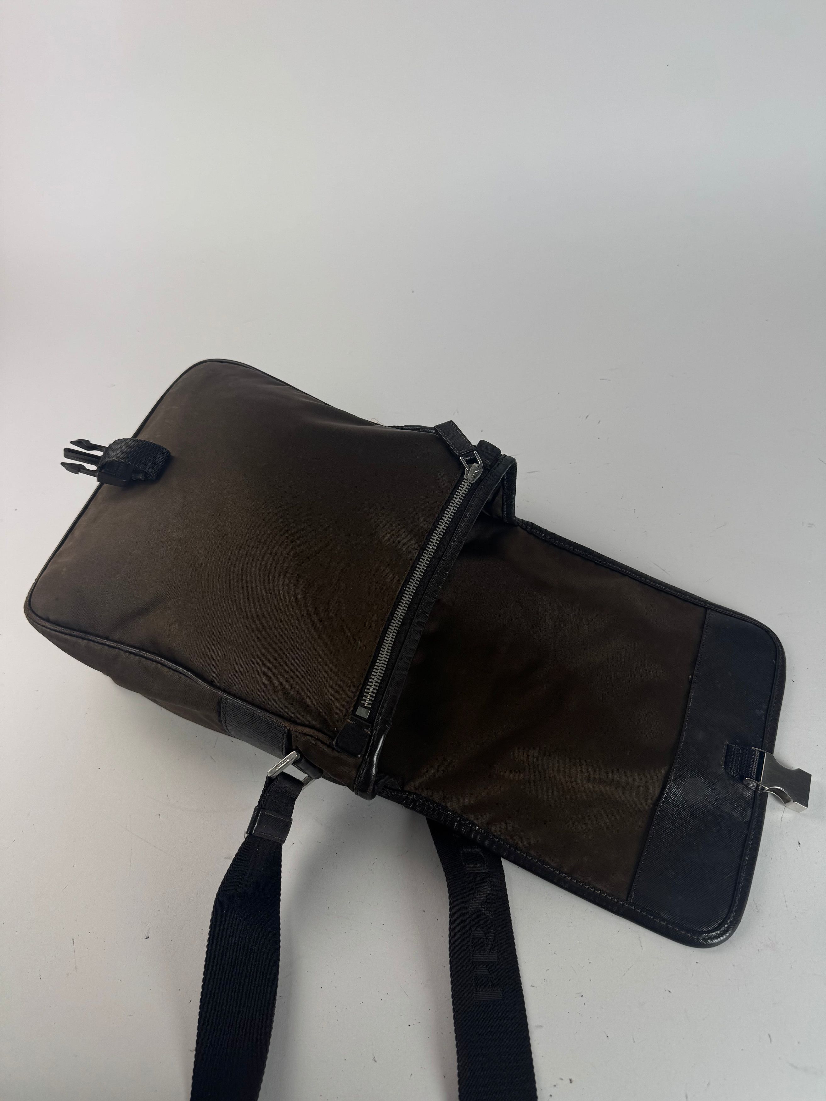 Prada Vintage Polyester Bag Khaki Brown Size ONE SIZE - 6 Thumbnail