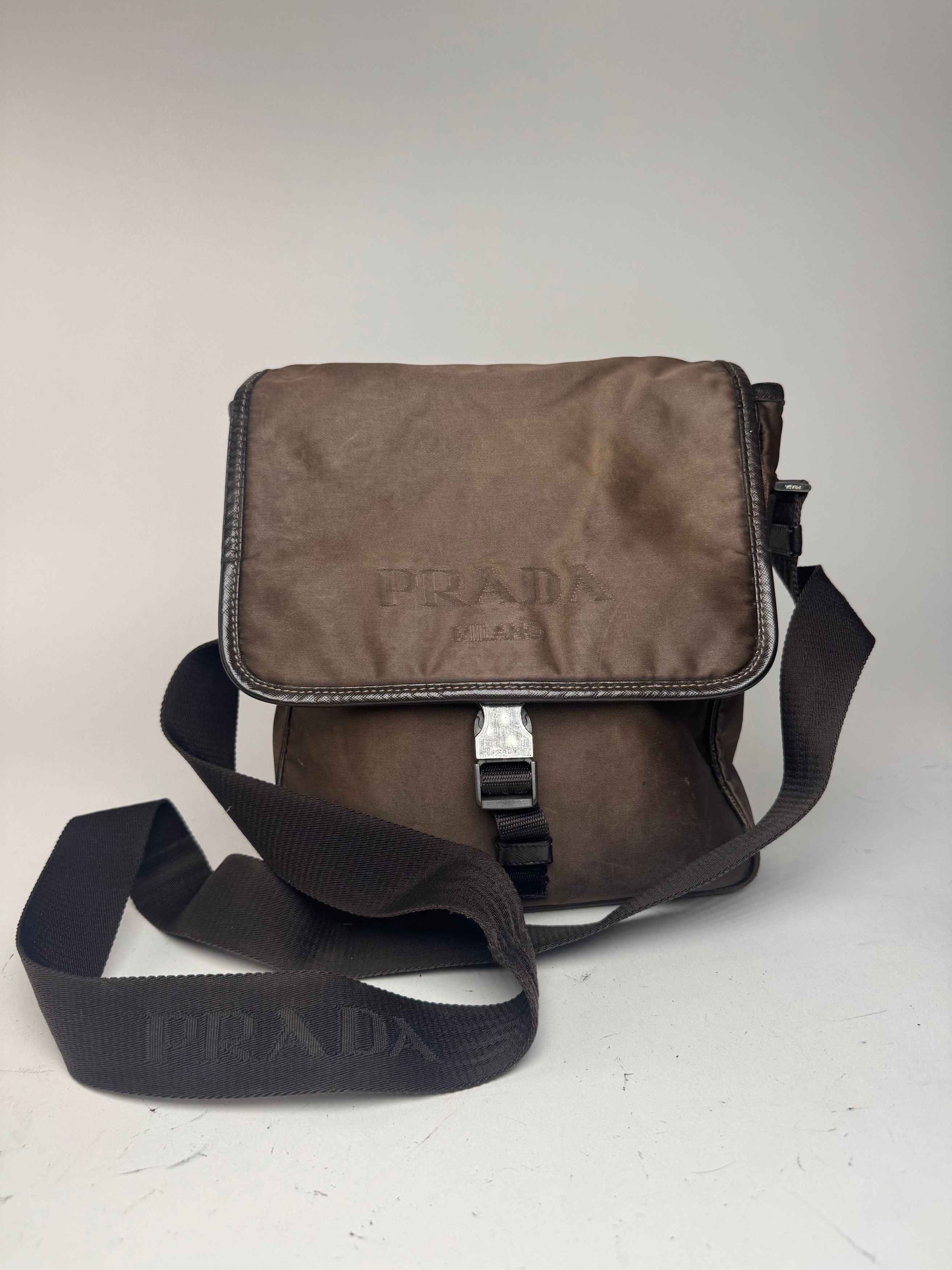 Prada Vintage Polyester Bag Khaki Brown Size ONE SIZE - 2 Thumbnail