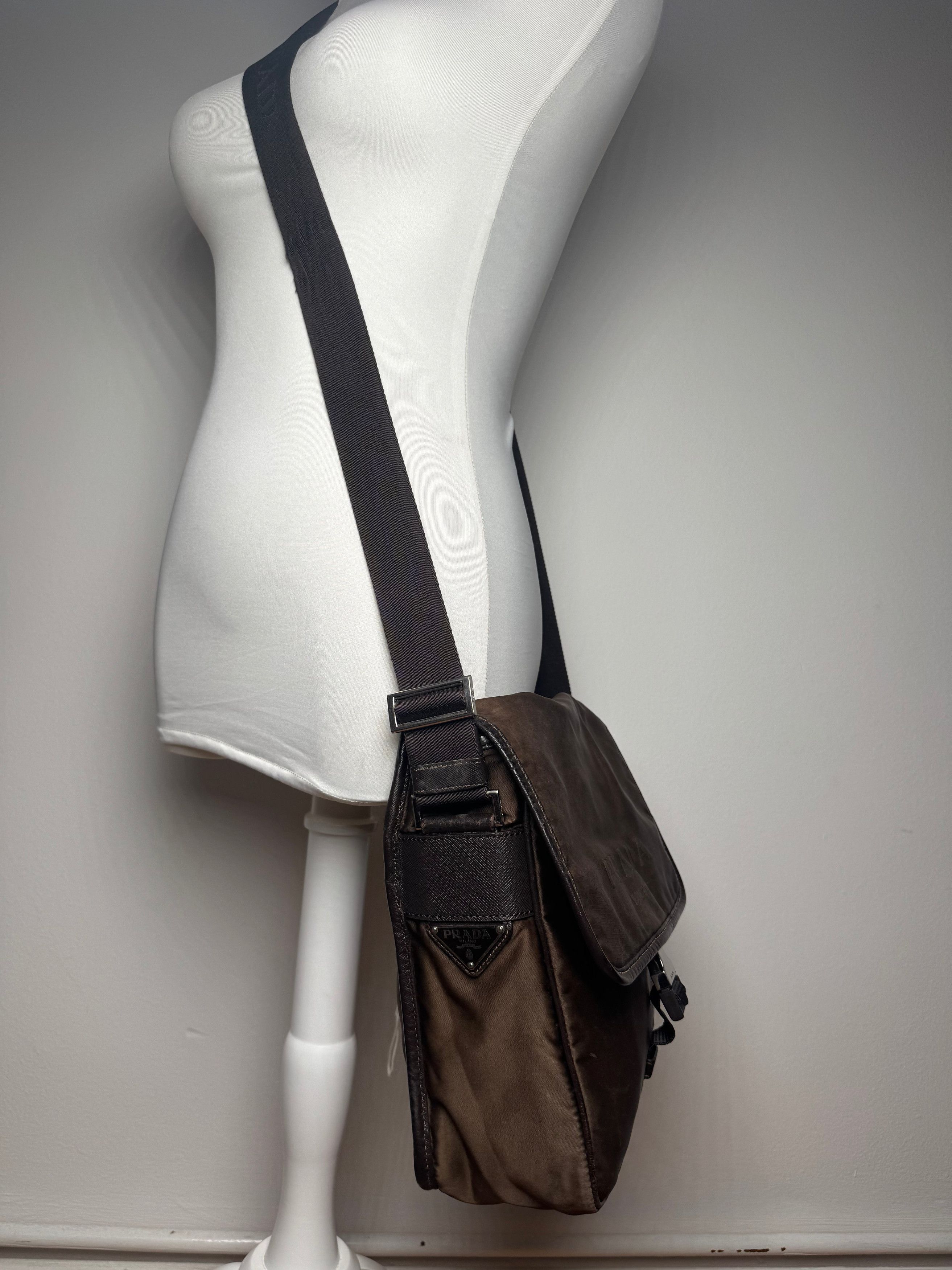 Prada Vintage Polyester Bag Khaki Brown Size ONE SIZE - 15 Thumbnail