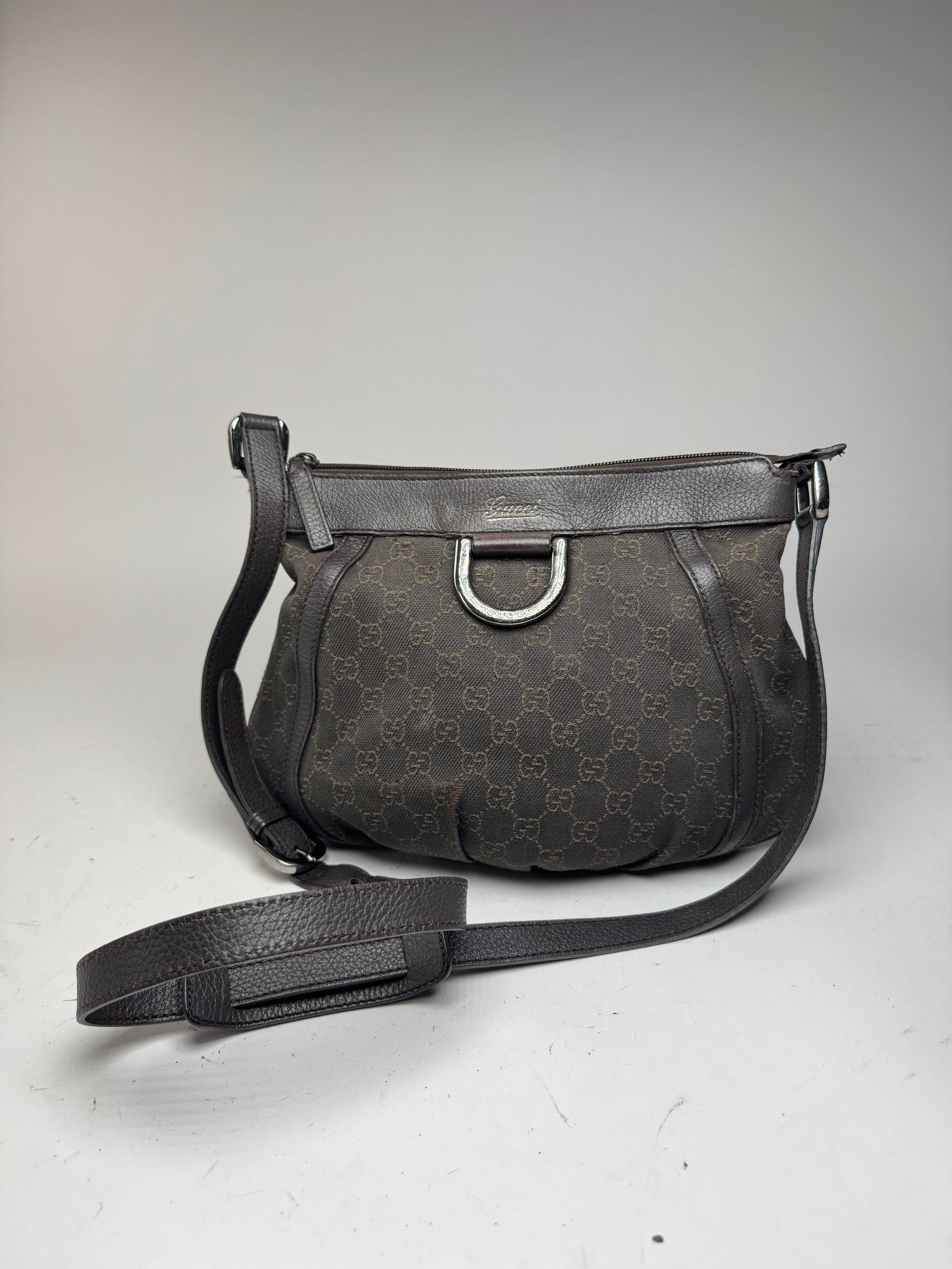 Gucci Vintage D Lock Monogramm Canvas Bag Black Size ONE SIZE - 15 Thumbnail