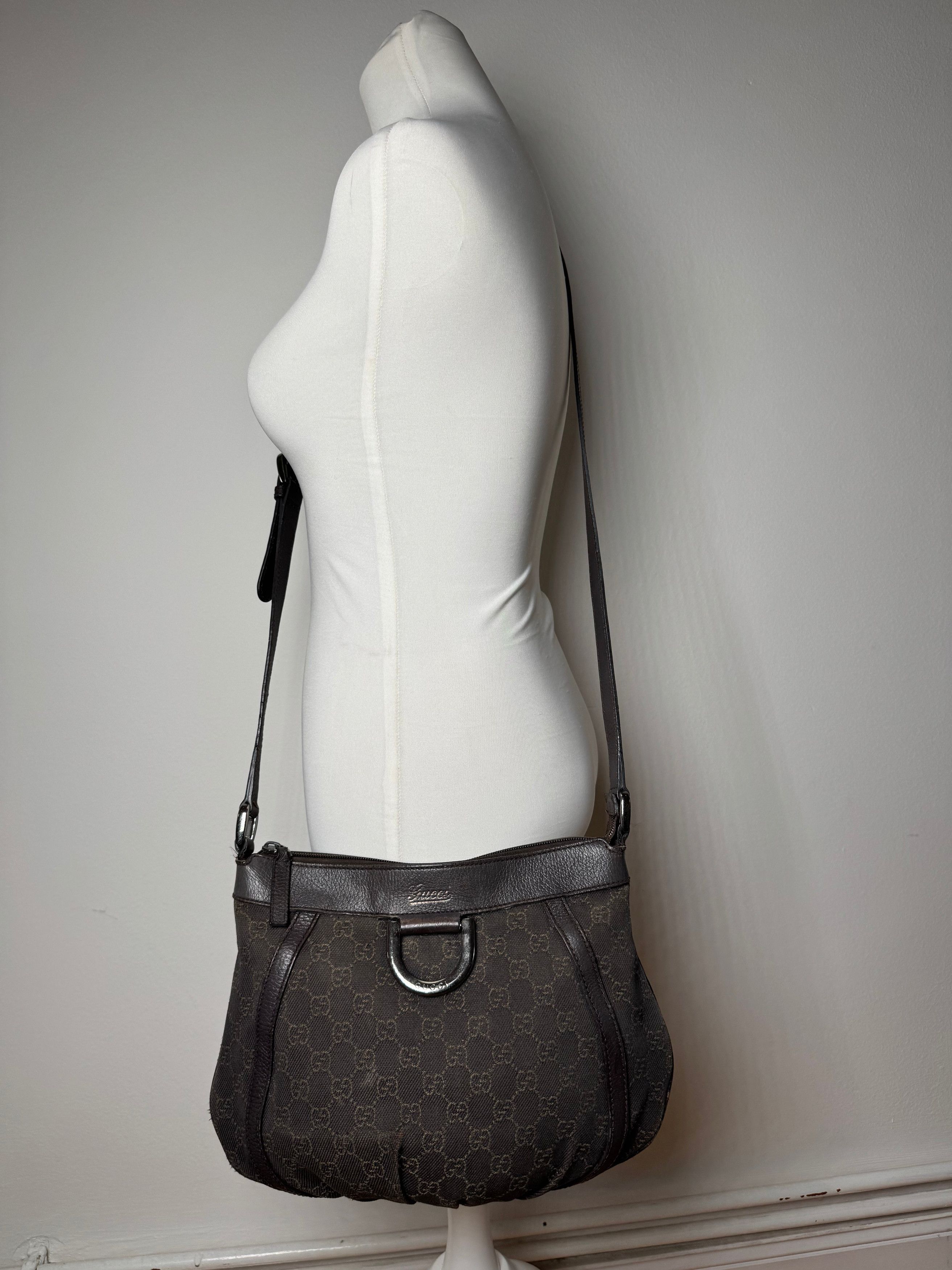 Gucci Vintage D Lock Monogramm Canvas Bag Black Size ONE SIZE - 9 Thumbnail