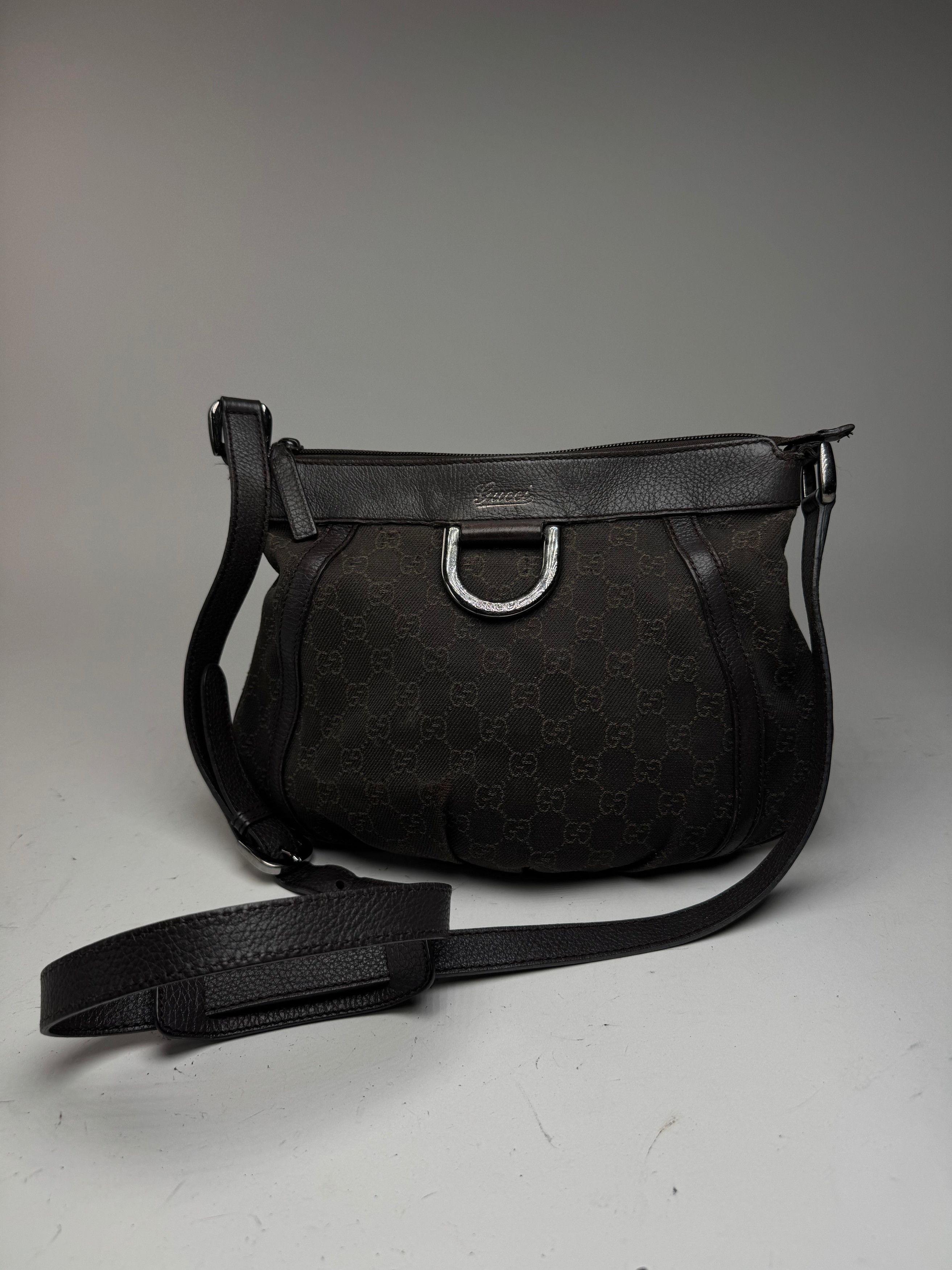 Gucci Vintage D Lock Monogramm Canvas Bag Black Size ONE SIZE - 6 Thumbnail