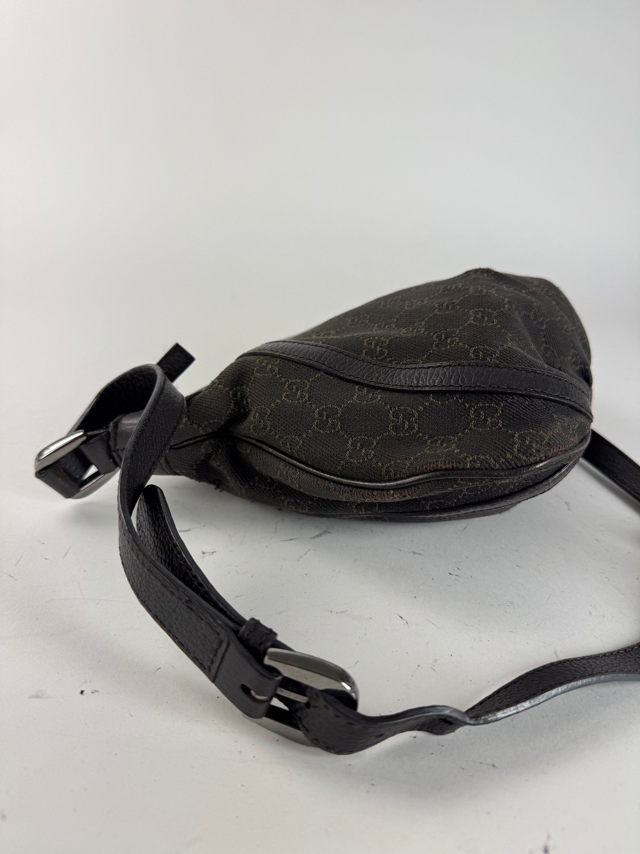 Gucci Vintage D Lock Monogramm Canvas Bag Black Size ONE SIZE - 11 Thumbnail