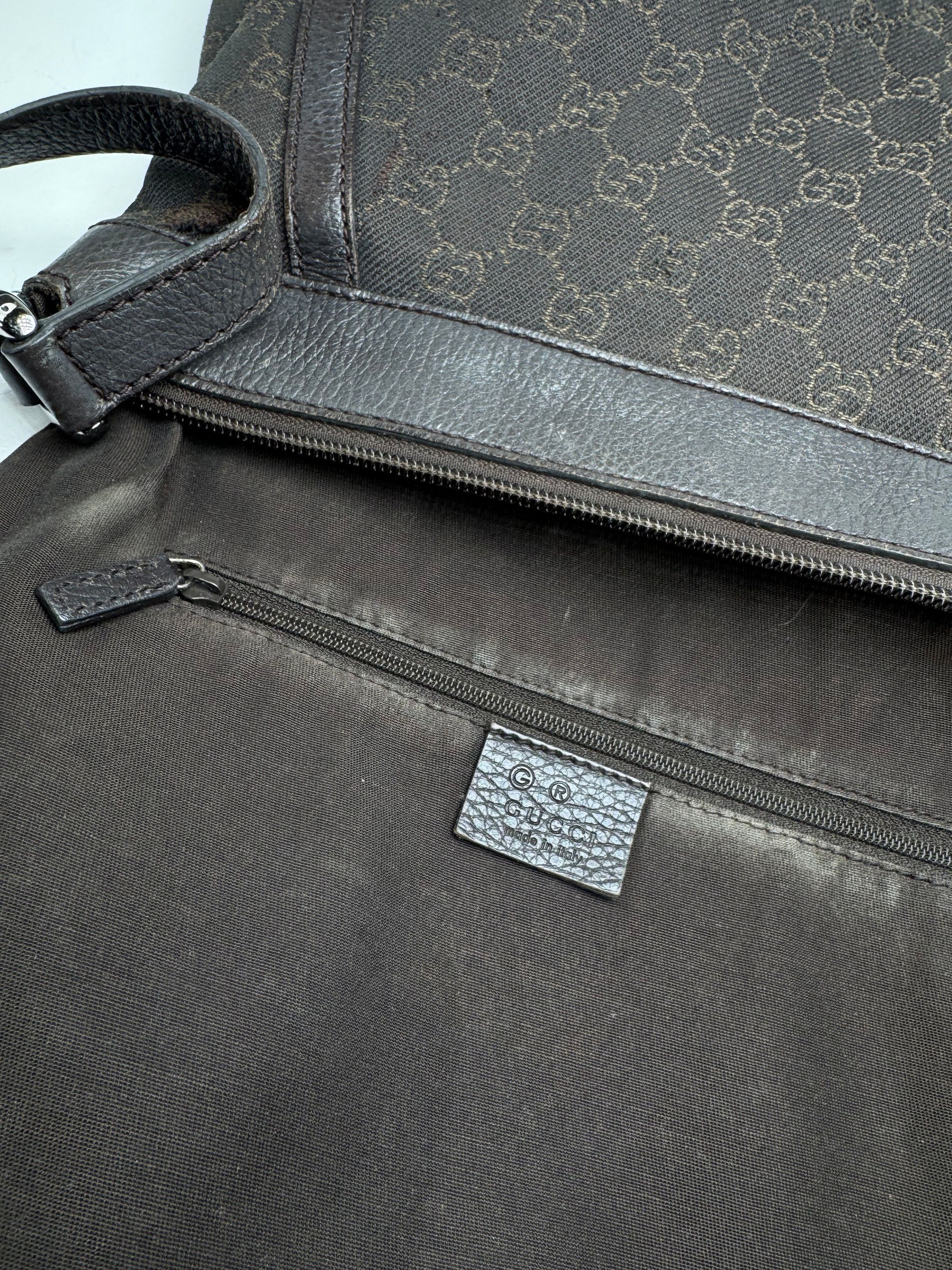 Gucci Vintage D Lock Monogramm Canvas Bag Black Size ONE SIZE - 4 Thumbnail