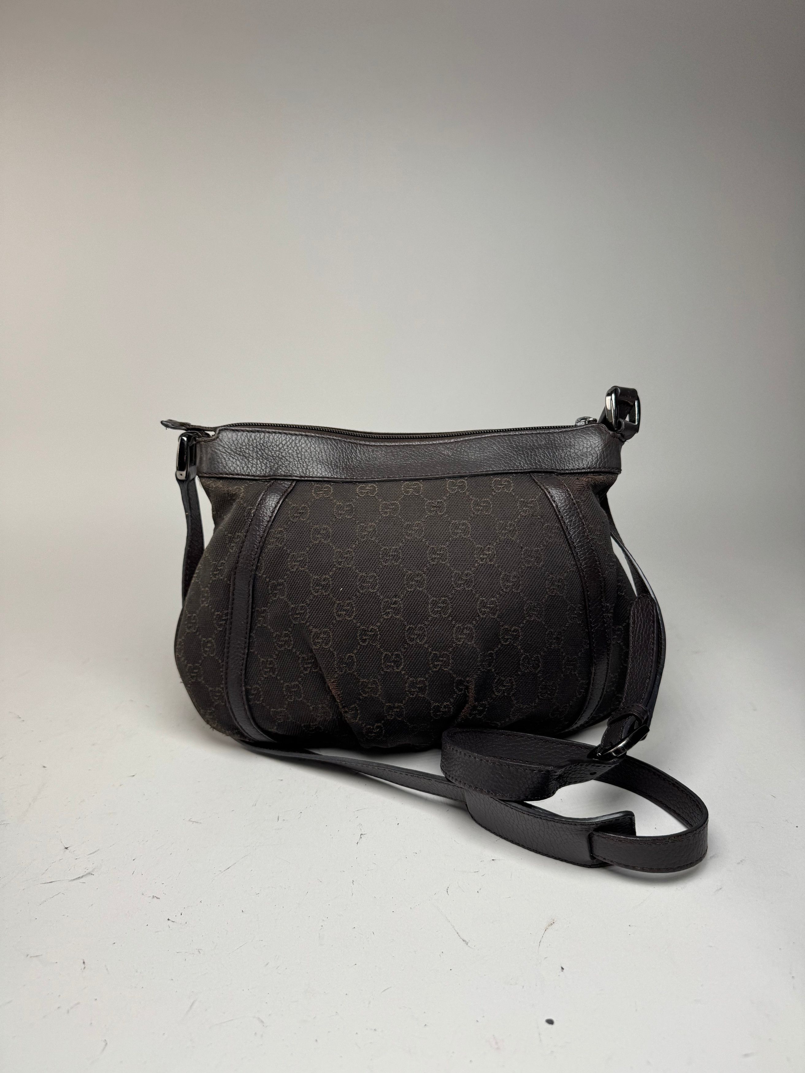 Gucci Vintage D Lock Monogramm Canvas Bag Black Size ONE SIZE - 7 Thumbnail