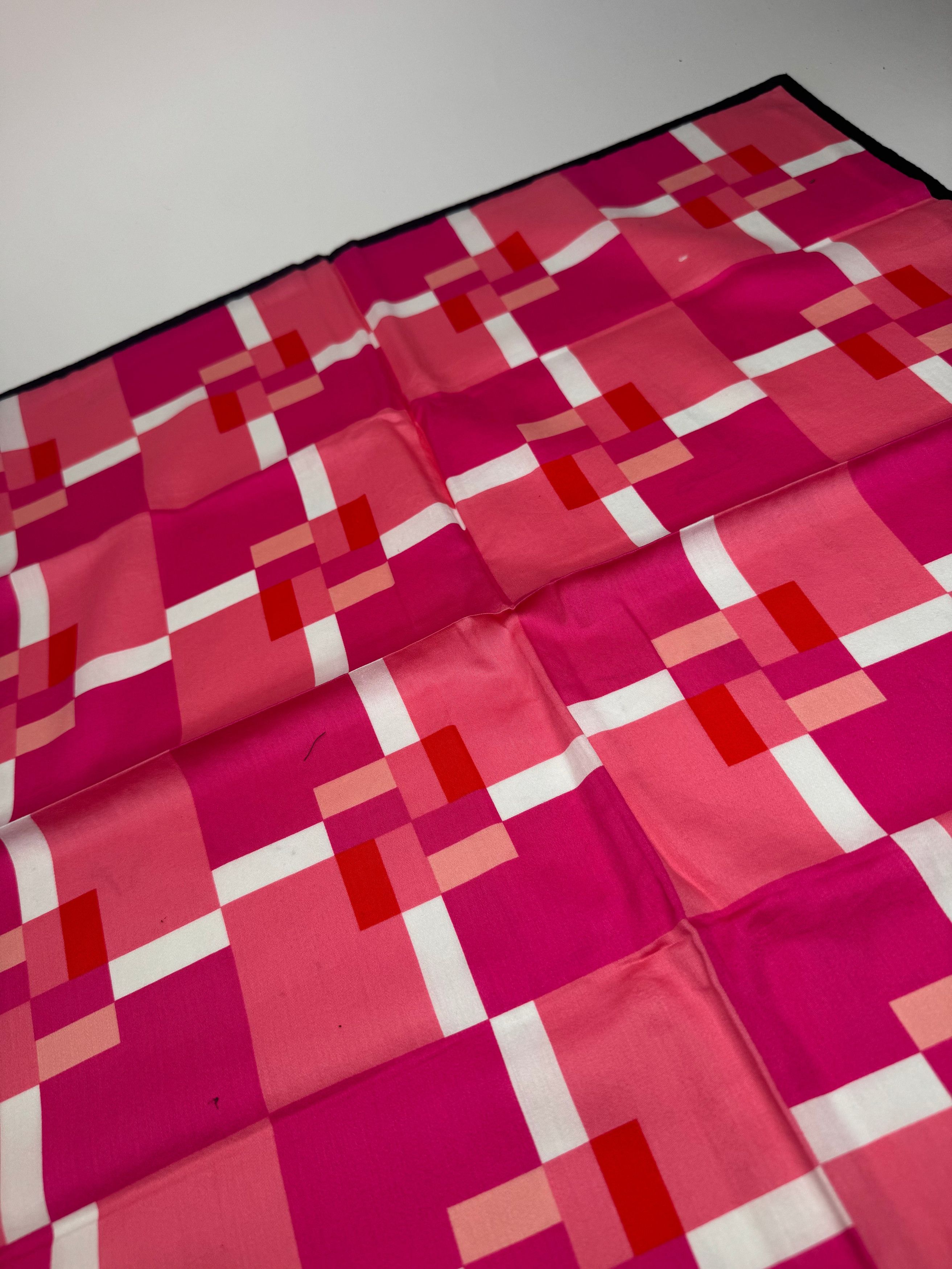 Celine Vintage Scarf pink red white Size ONE SIZE - 3 Thumbnail