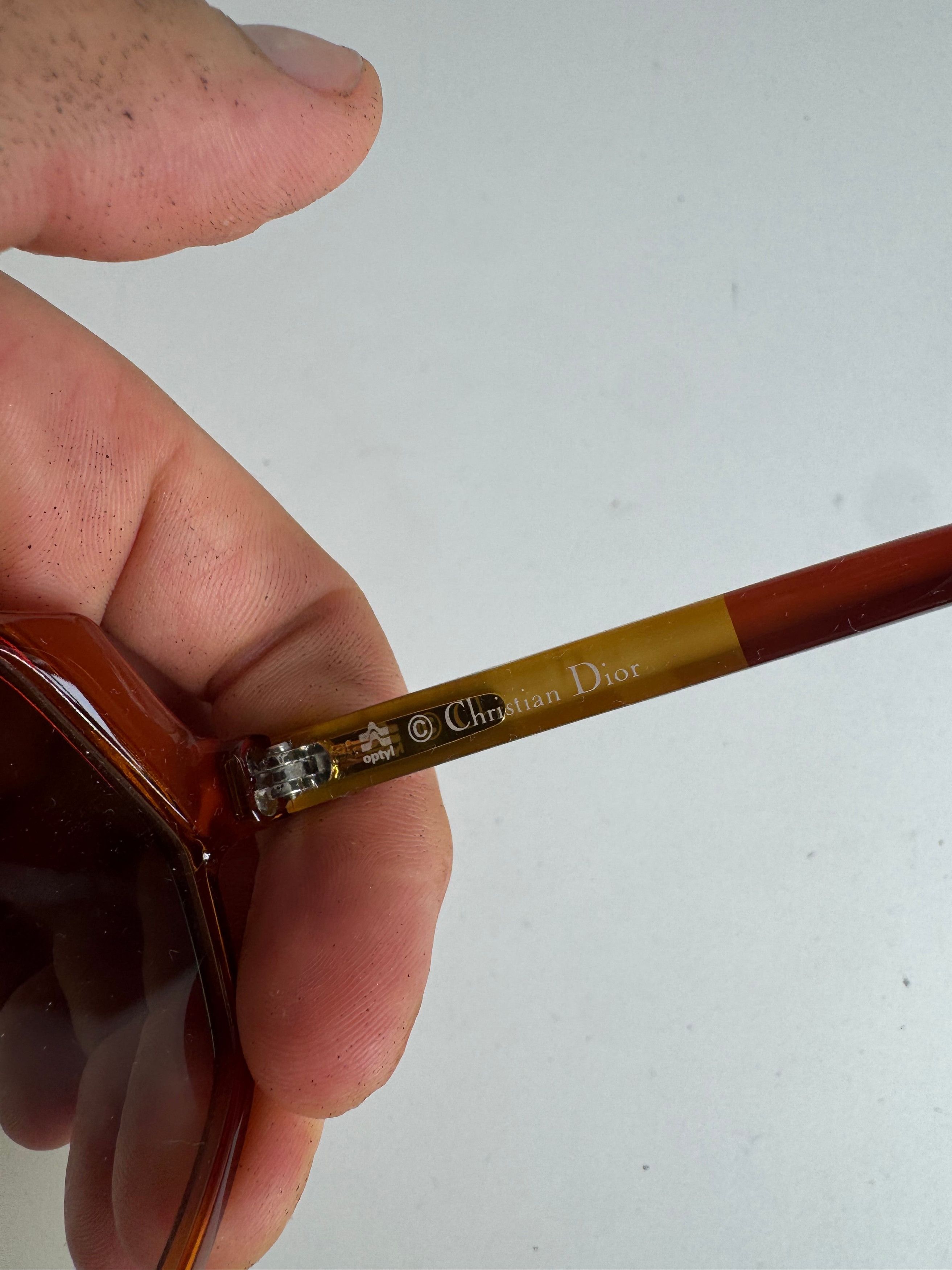 Dior Vintage Sunglasses Brown Gold Size ONE SIZE - 5 Thumbnail