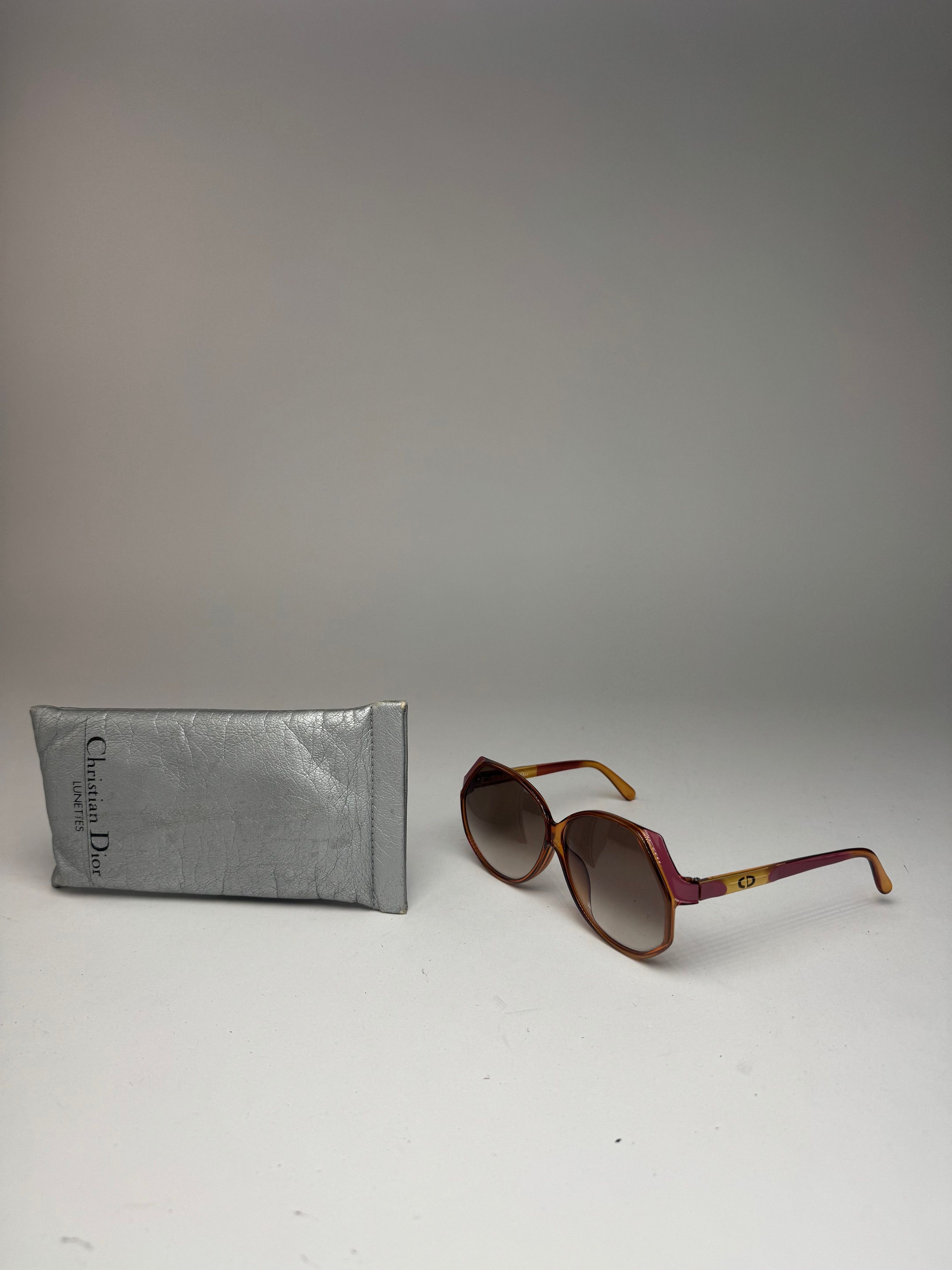 Dior Vintage Sunglasses Brown Gold Size ONE SIZE - 6 Thumbnail