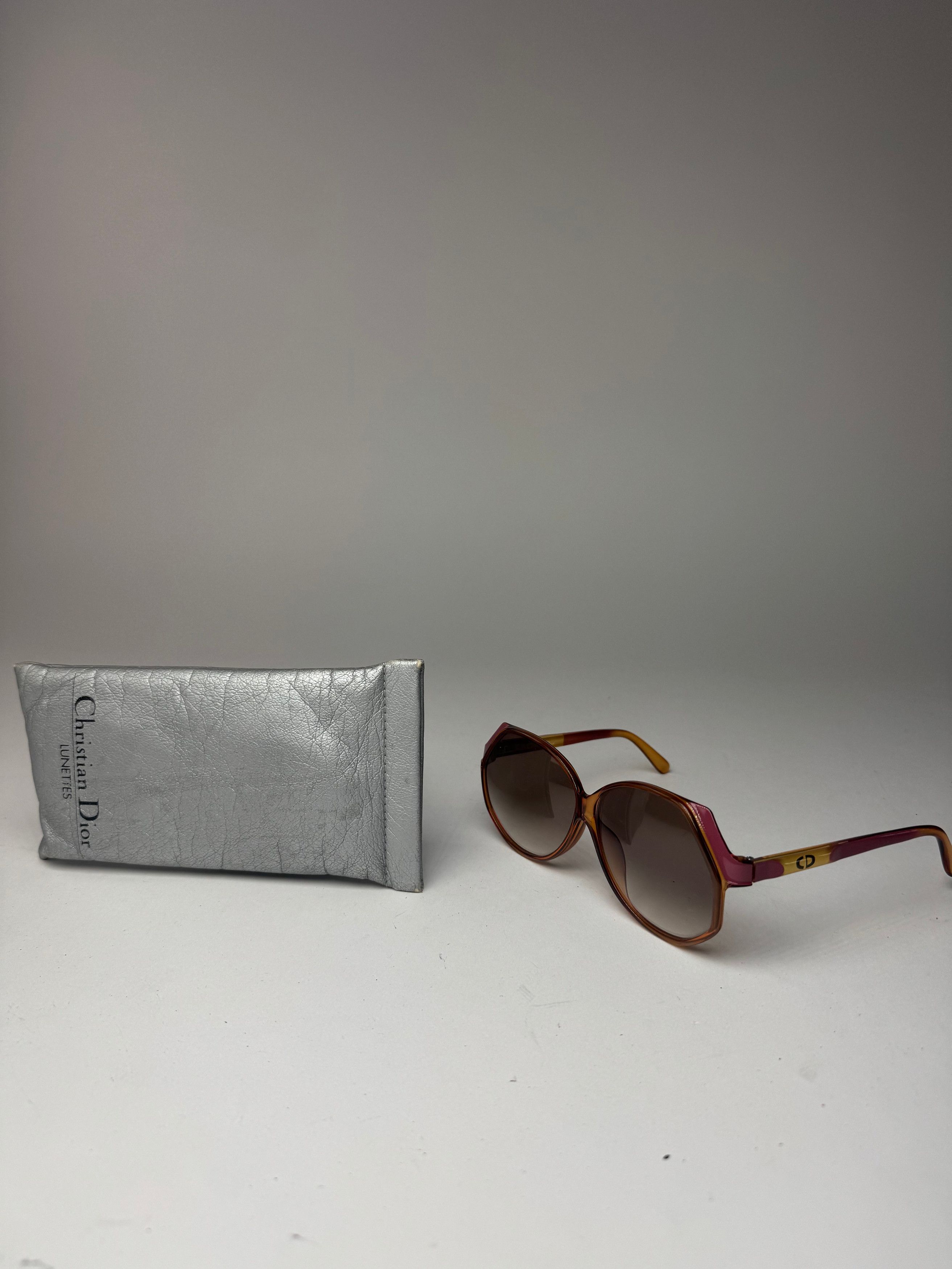 Dior Vintage Sunglasses Brown Gold Size ONE SIZE - 8 Thumbnail
