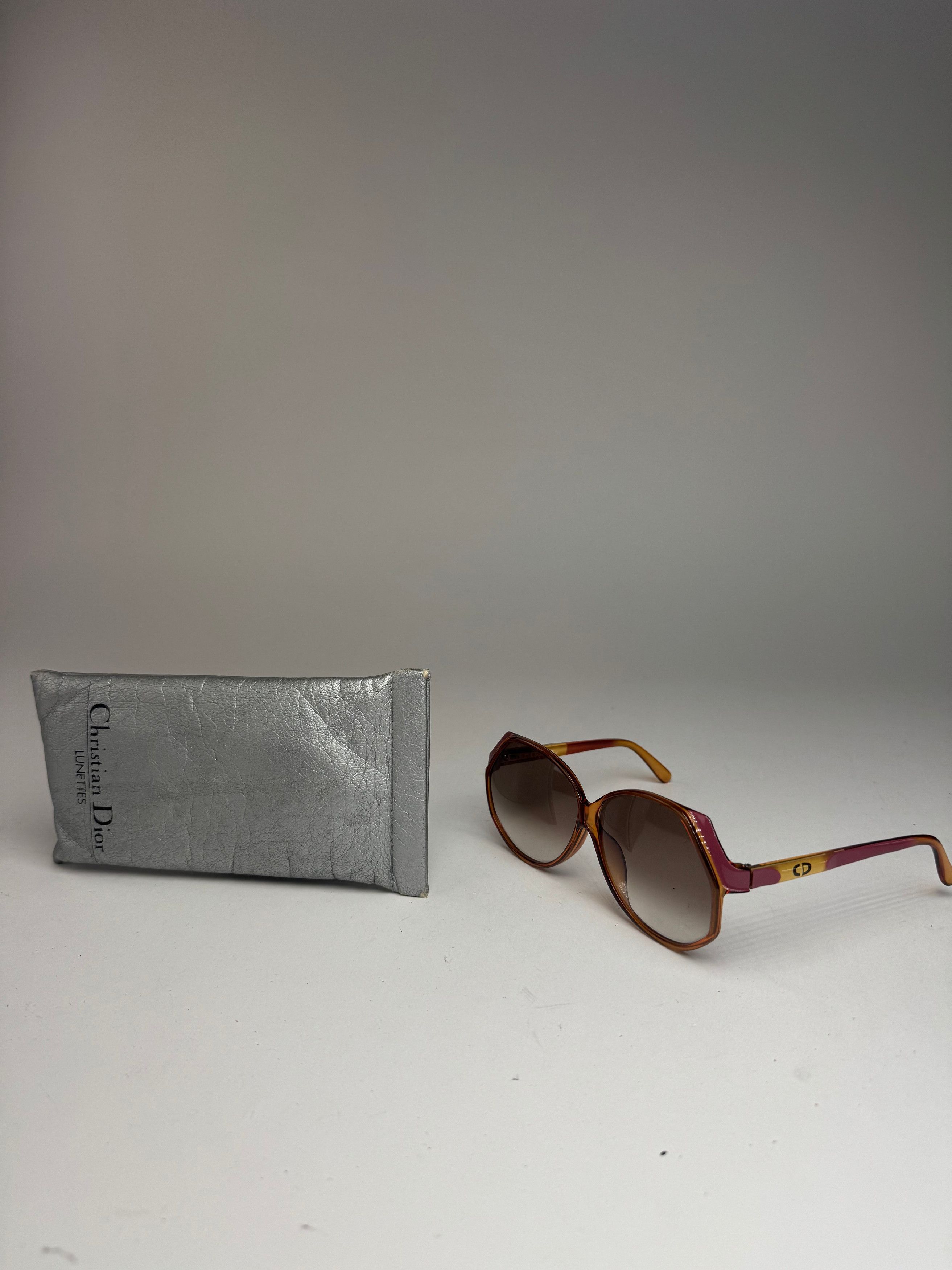 Dior Vintage Sunglasses Brown Gold Size ONE SIZE - 15 Thumbnail
