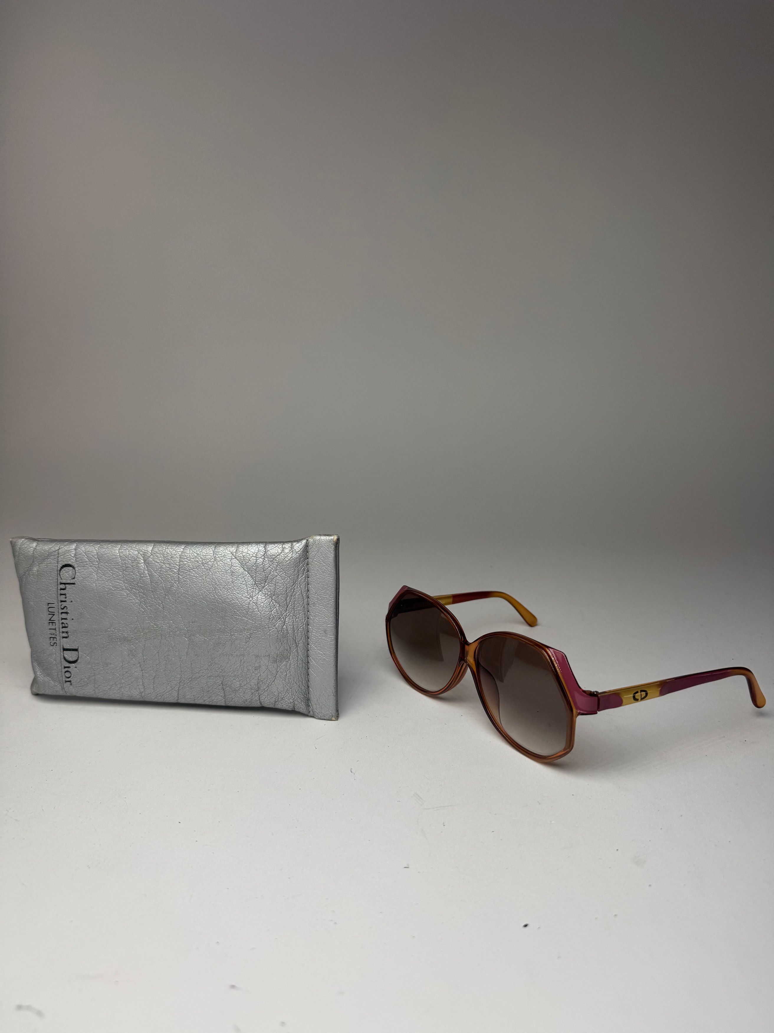 Dior Vintage Sunglasses Brown Gold Size ONE SIZE - 12 Thumbnail