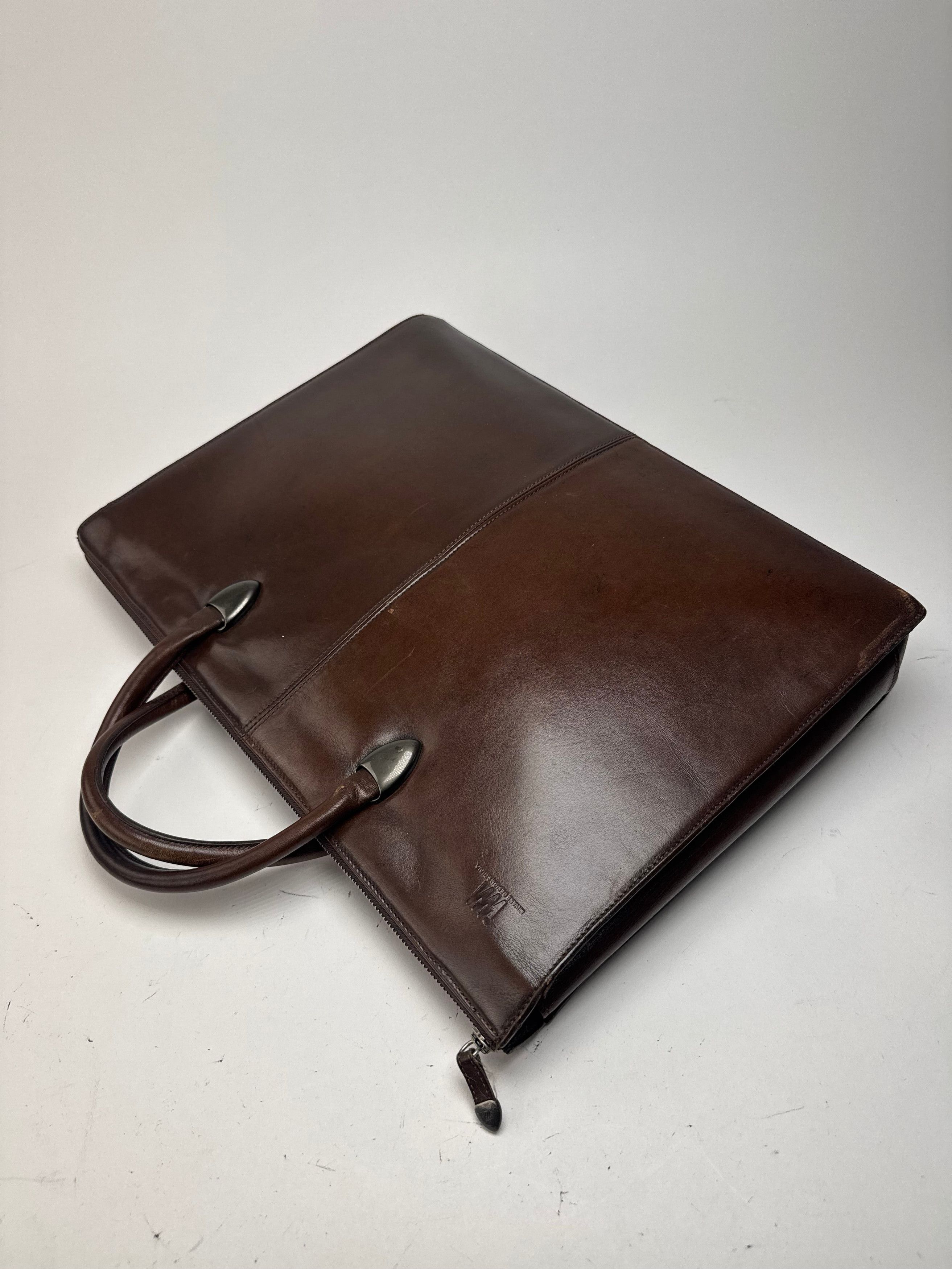 Issey Miyake Vintage Leather Bag Brown Size ONE SIZE - 11 Thumbnail
