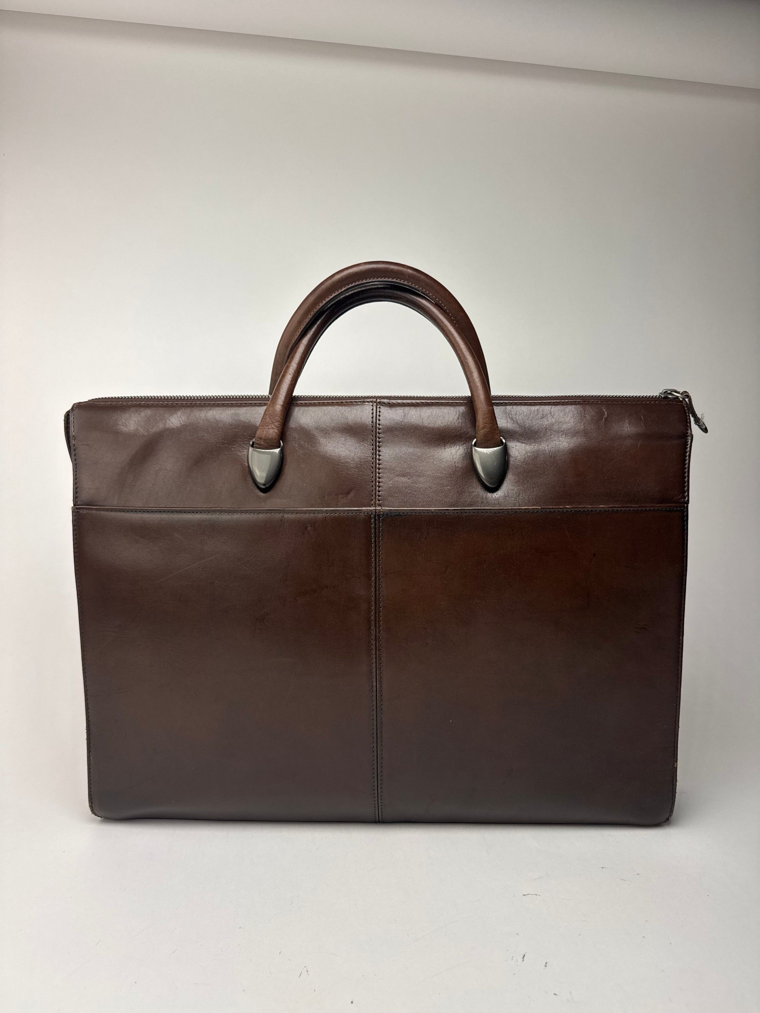 Issey Miyake Vintage Leather Bag Brown Size ONE SIZE - 4 Thumbnail
