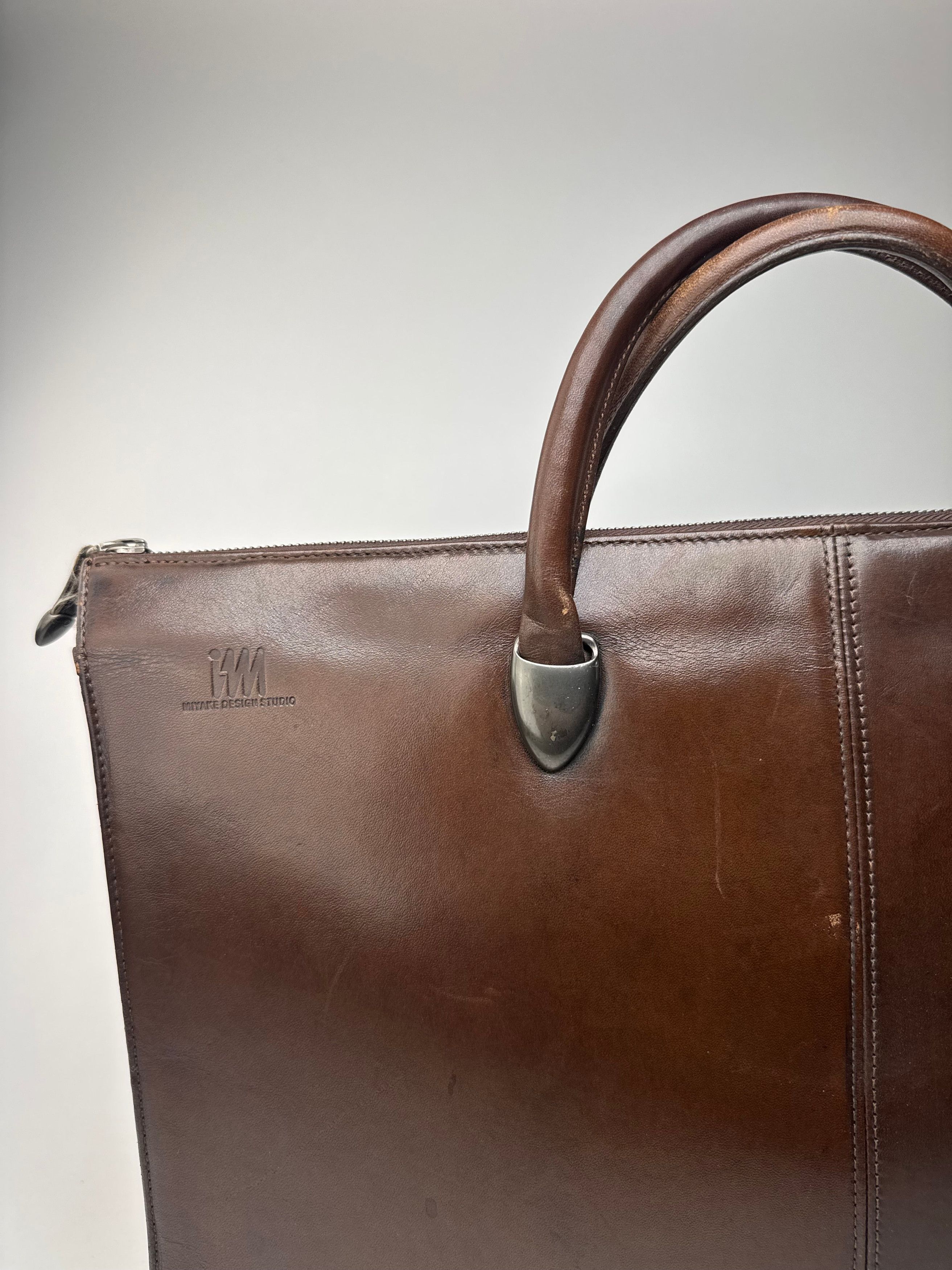 Issey Miyake Vintage Leather Bag Brown Size ONE SIZE - 2 Thumbnail